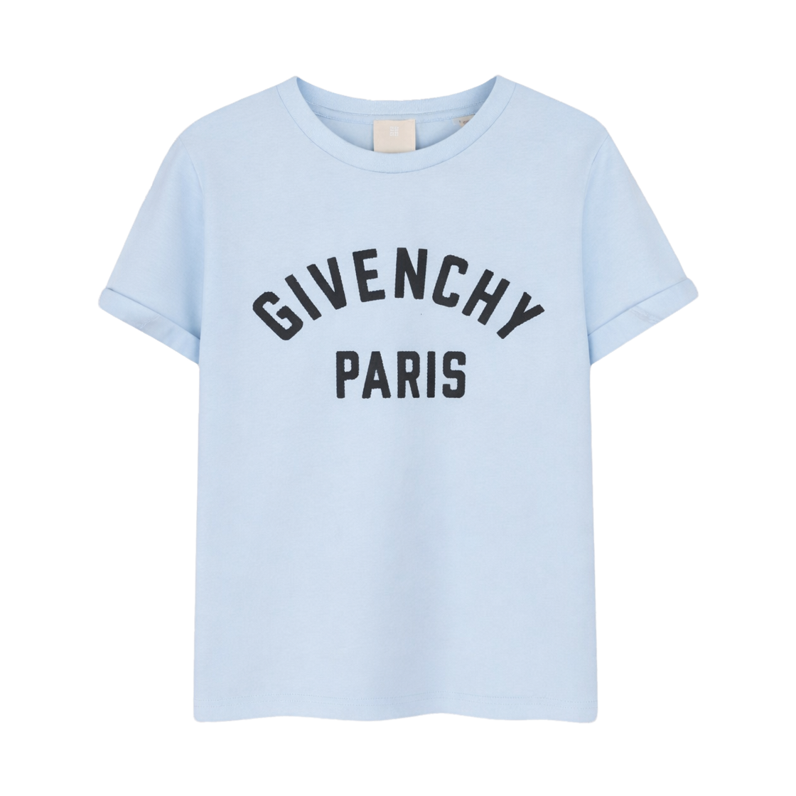 (키즈) 지방시 로고 롤업 티셔츠 라이트 블루((Kids) Givenchy Logo Roll-Up T-Shirt Light Blue)