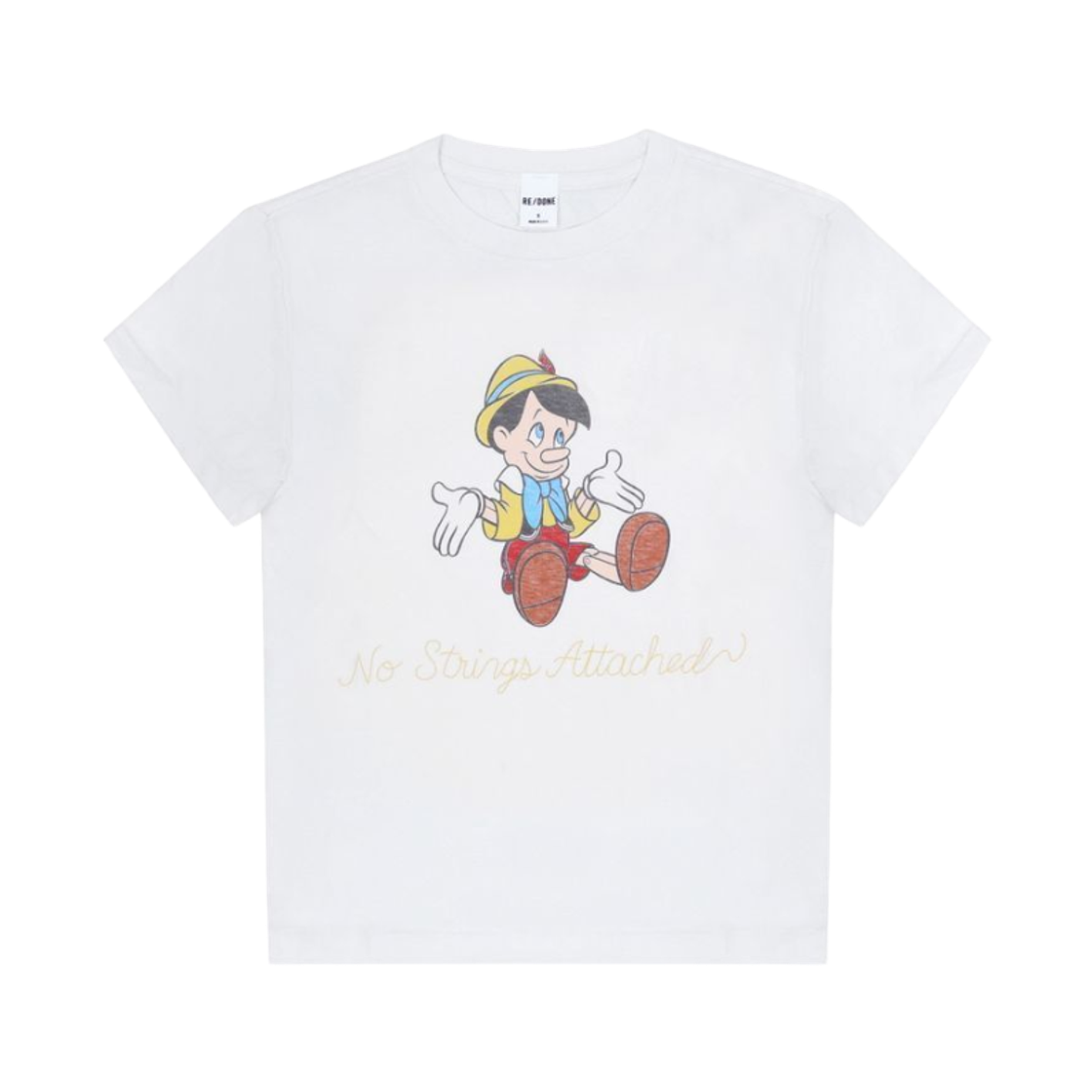 (W) 리던 클래식 피노키오 티셔츠 빈티지 화이트((W) Re/Done Classic Pinocchio T-Shirt Vintage White)