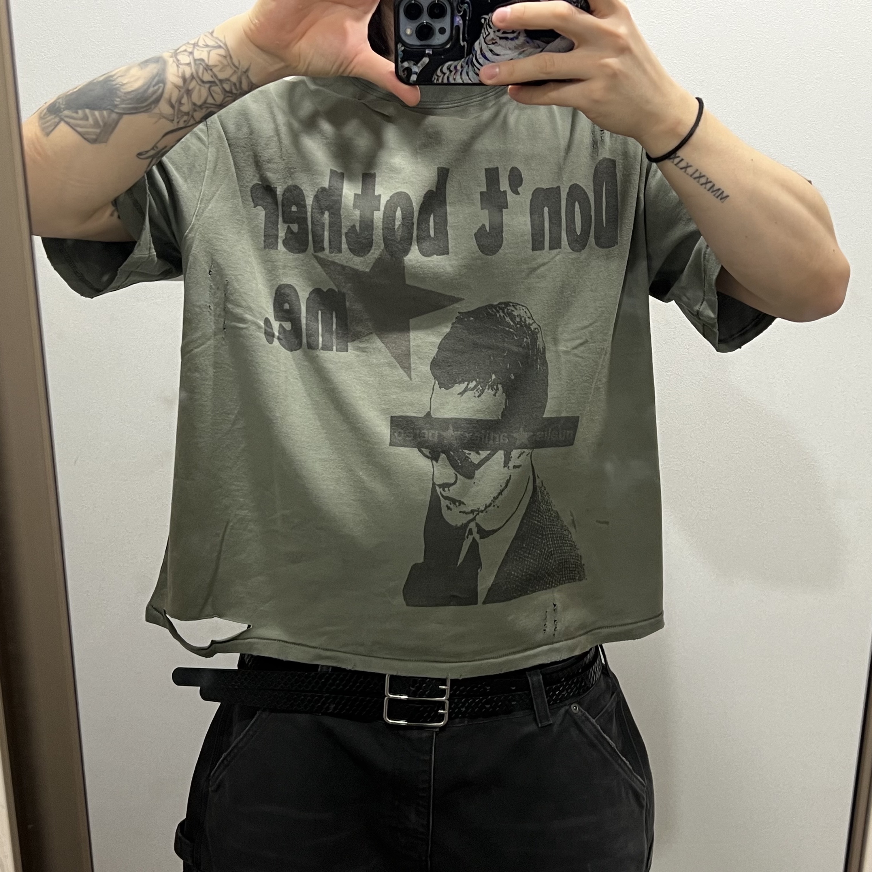 qualisartifexpereo VTG T-Shirts Khaki, Epr. Layer Double Strap Belt 착용 스타일 - 3