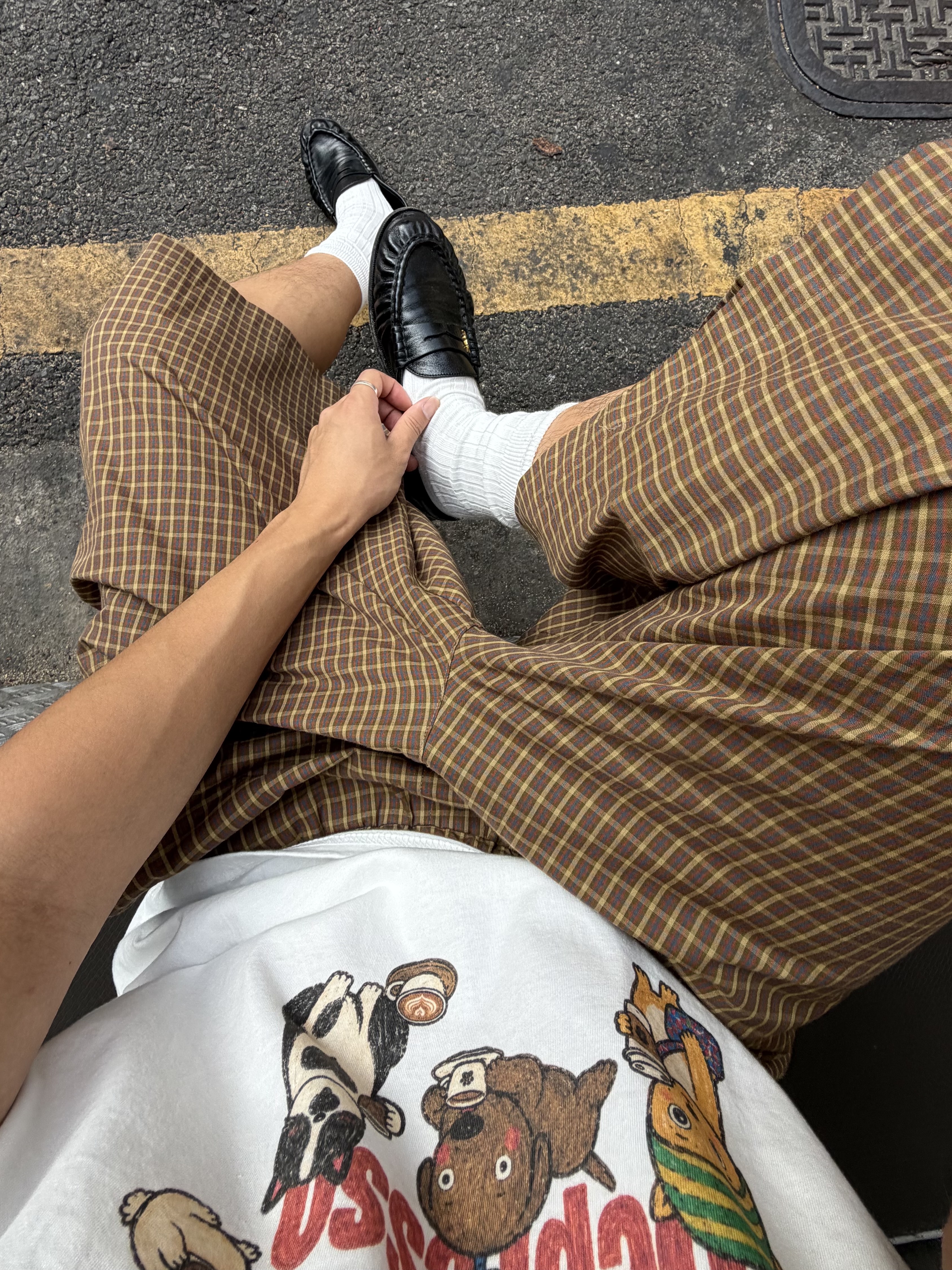 (W) Saint Laurent Le Loafer Penny in Shiny Leather Black, Chrome Hearts Spacer Forever Ring 6mm Silver 착용 스타일 - 4