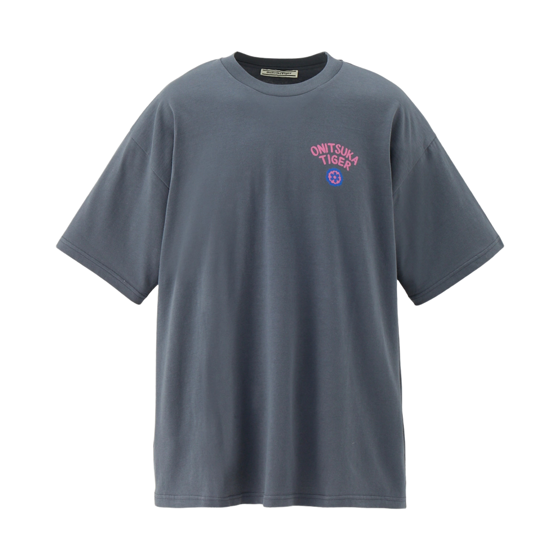오니츠카 타이거 오버사이즈 그래픽 티셔츠 블루 그레이 핑크(Onitsuka Tiger Oversized Graphic T-Shirt Blue Grey Pink) - 2