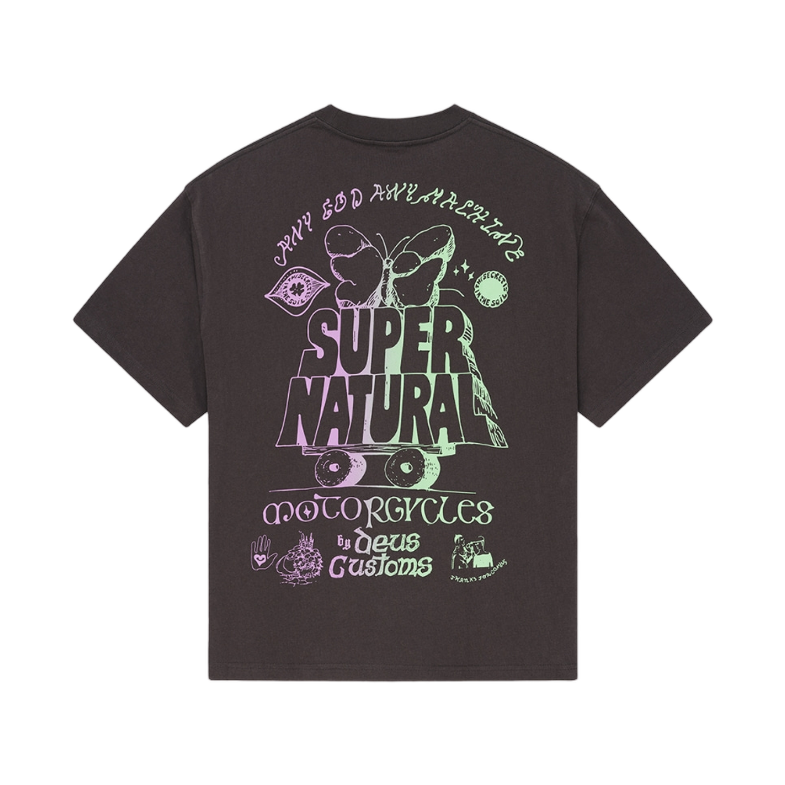 - Deus Ex Machina Temple Torque OS T-Shirt Charcoal