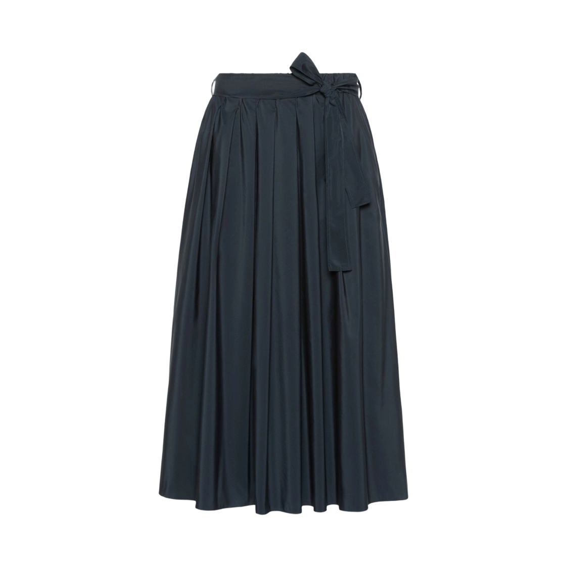 (W) 위켄드 막스마라 알파카 롱 코튼 블렌드 타페타 스커트 네이비((W) Weekend Max Mara Alpaca Long Cotton Blend Taffeta Skirt Navy) - 1