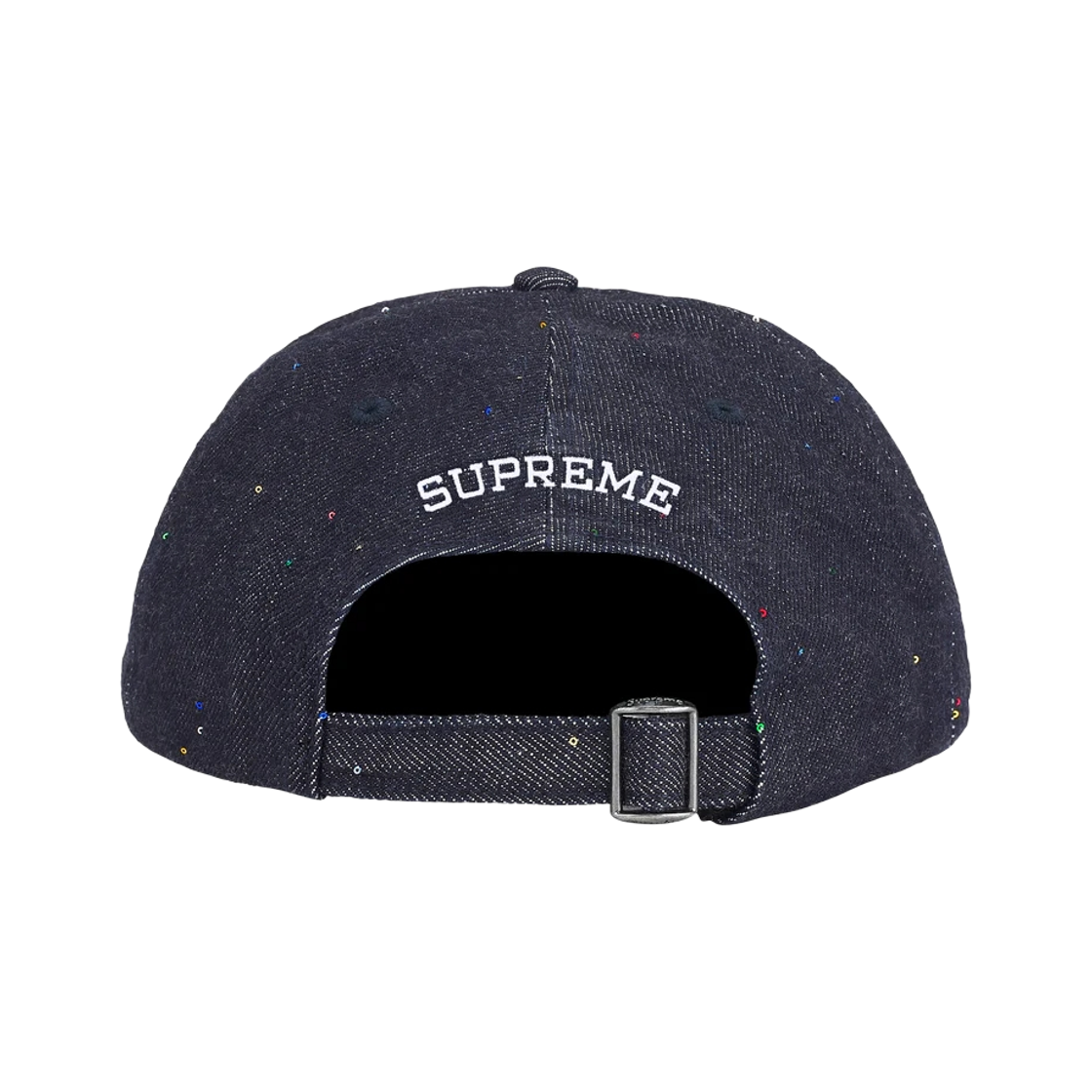 슈프림 스팽글 데님 클래식 로고 6-패널 인디고 - 26SS(Supreme Sequin Denim Classic Logo 6-Panel Indigo - 26SS) - 2