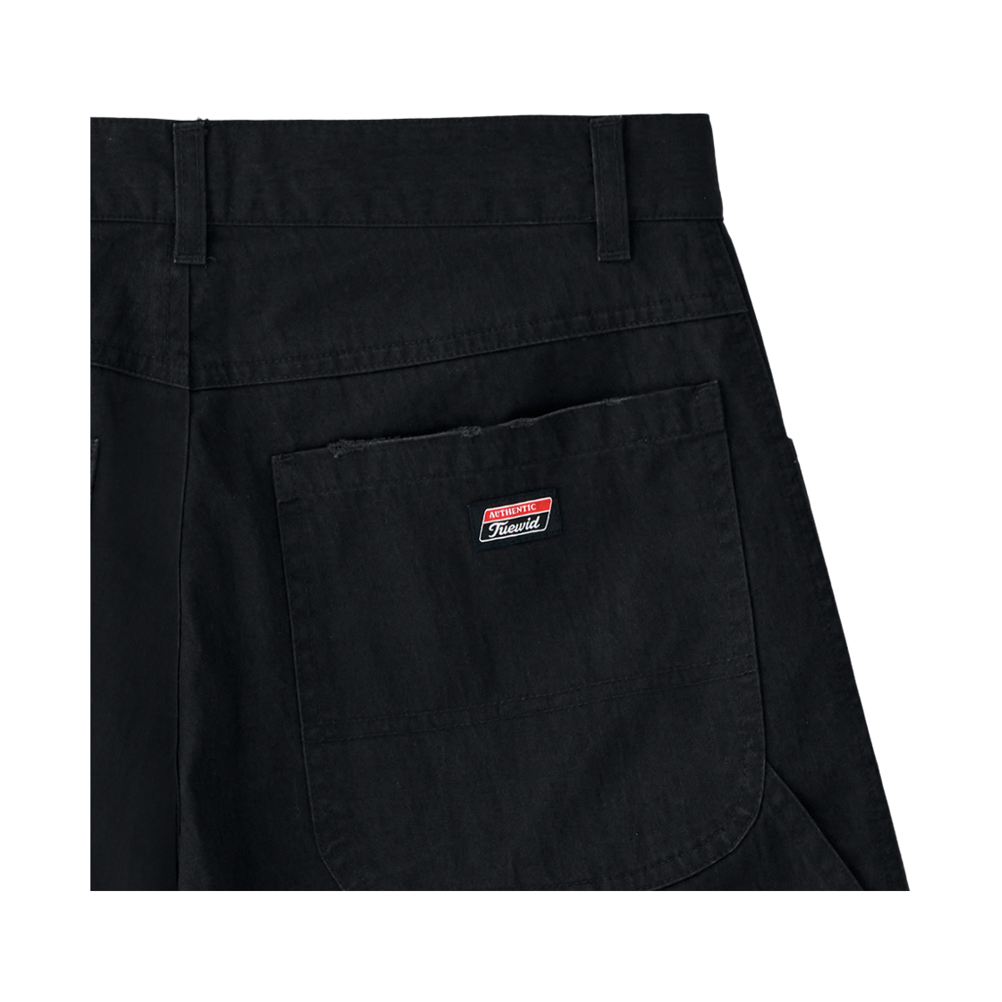 투위드 카펜더팬츠 루즈핏 블랙(Tuewid 002 Washed Capenter Pants In Loose Fit Black) - 4