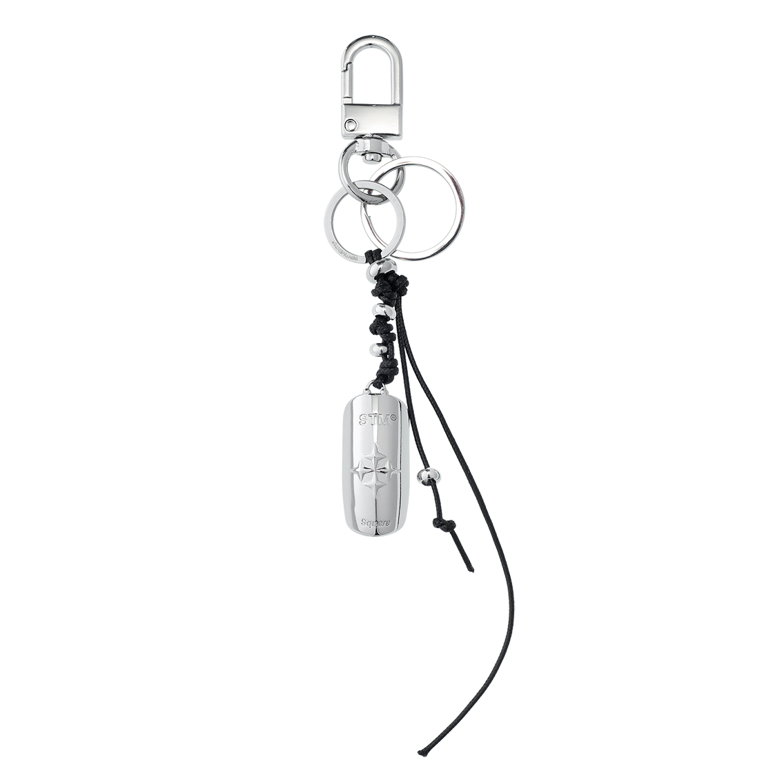 NO755S Sentiments No.755 Square Key Ring Silver