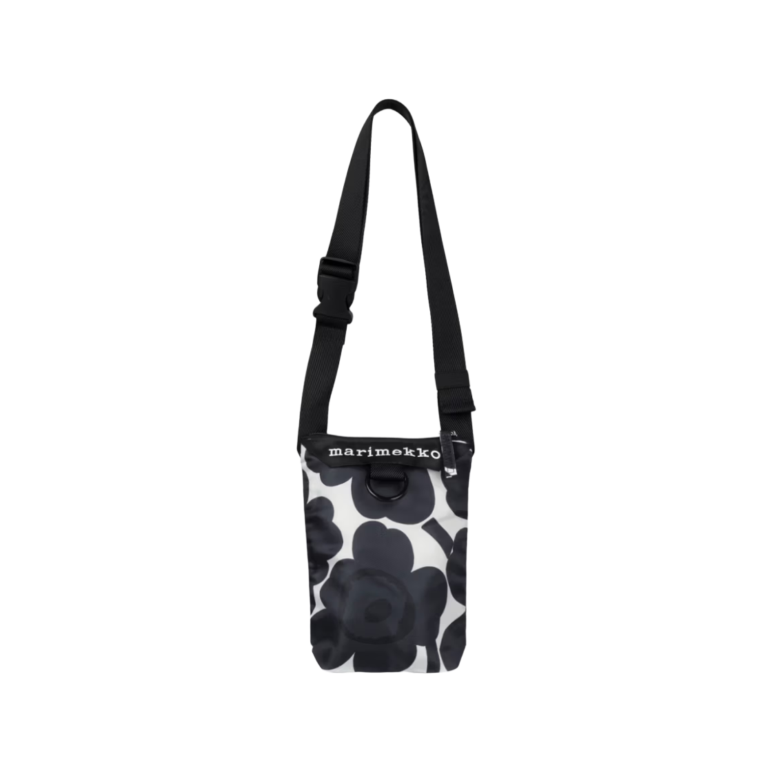 마리메꼬 니트 폰 포켓 우니꼬 숄더백 다크 그레이 오프 화이트(Marimekko Neat Phone Pocket Unikko Shoulder Bag Dark Grey Off White)