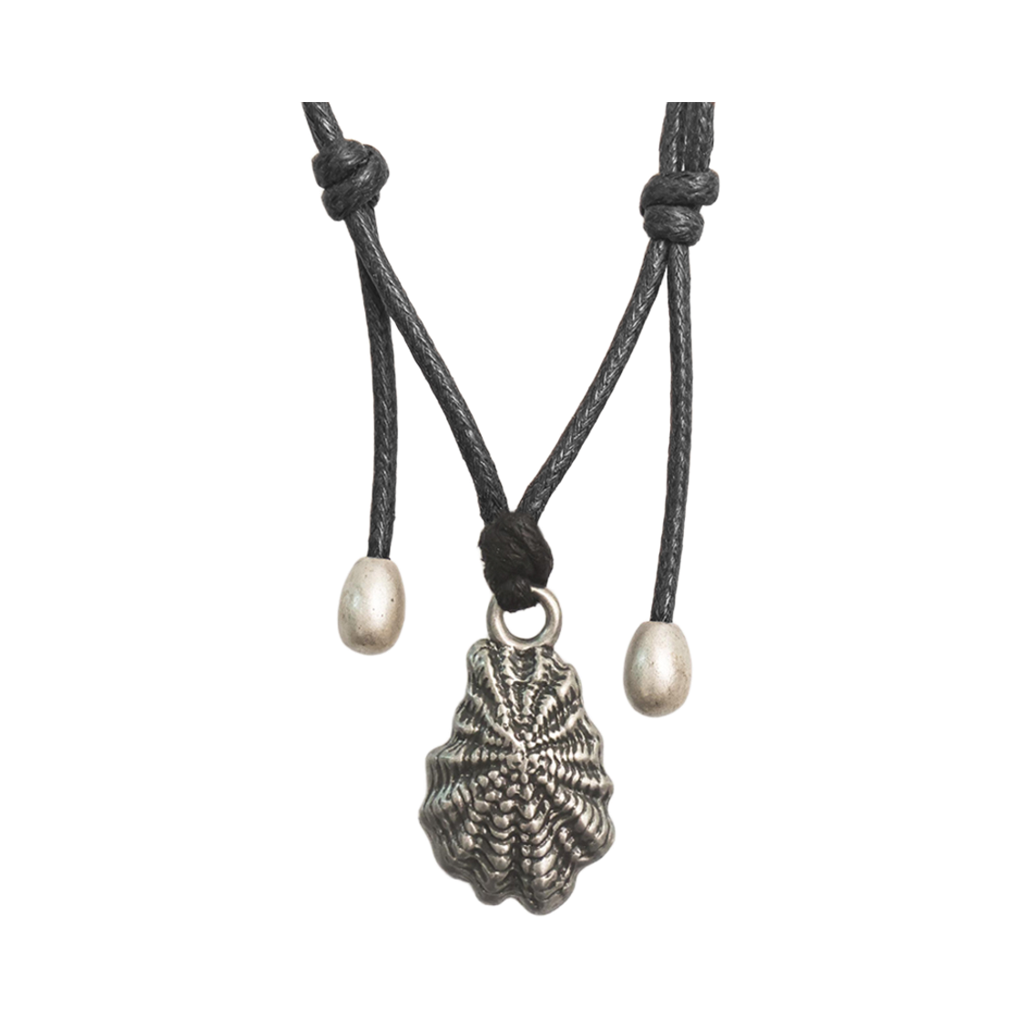 토우토우아카이브 오이스터 참 목걸이 실버 블랙(TOWTOW.ARCHIVE Oyster Charm Necklace Silver Black)