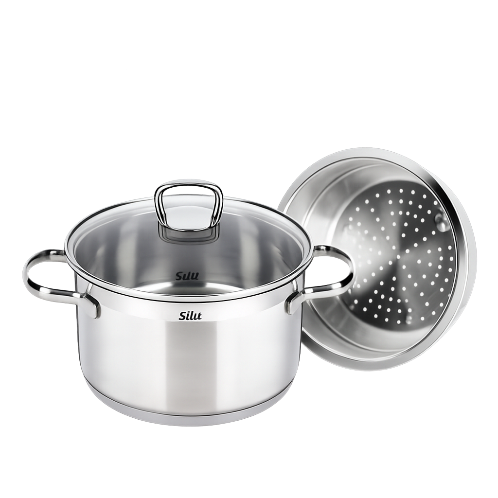 SILIT002 Silit Silissome Lombardia Stainless Steel Pot Set (20H + 20cm Steamer)