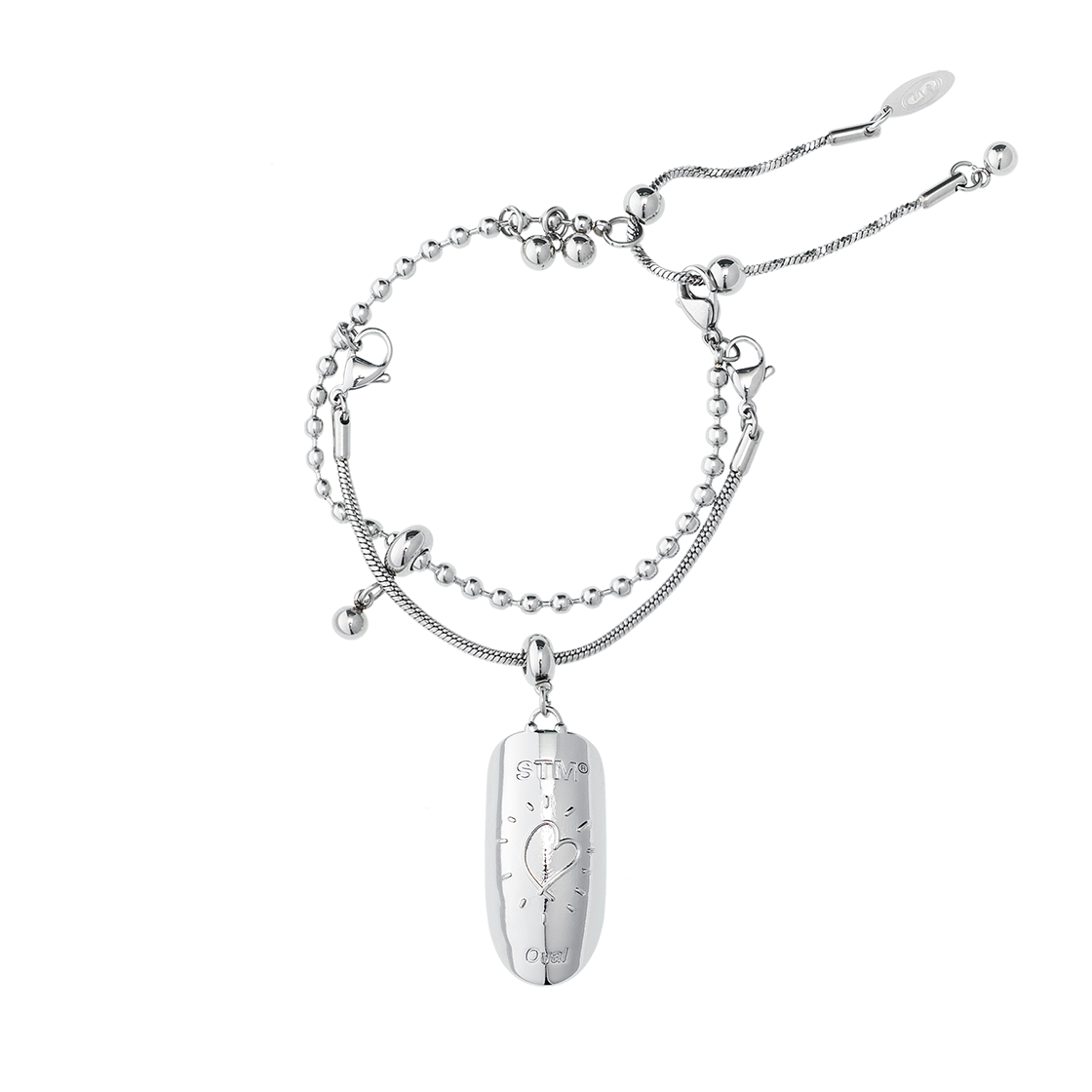 NO745S Sentiments No.745 Oval Bracelet Silver