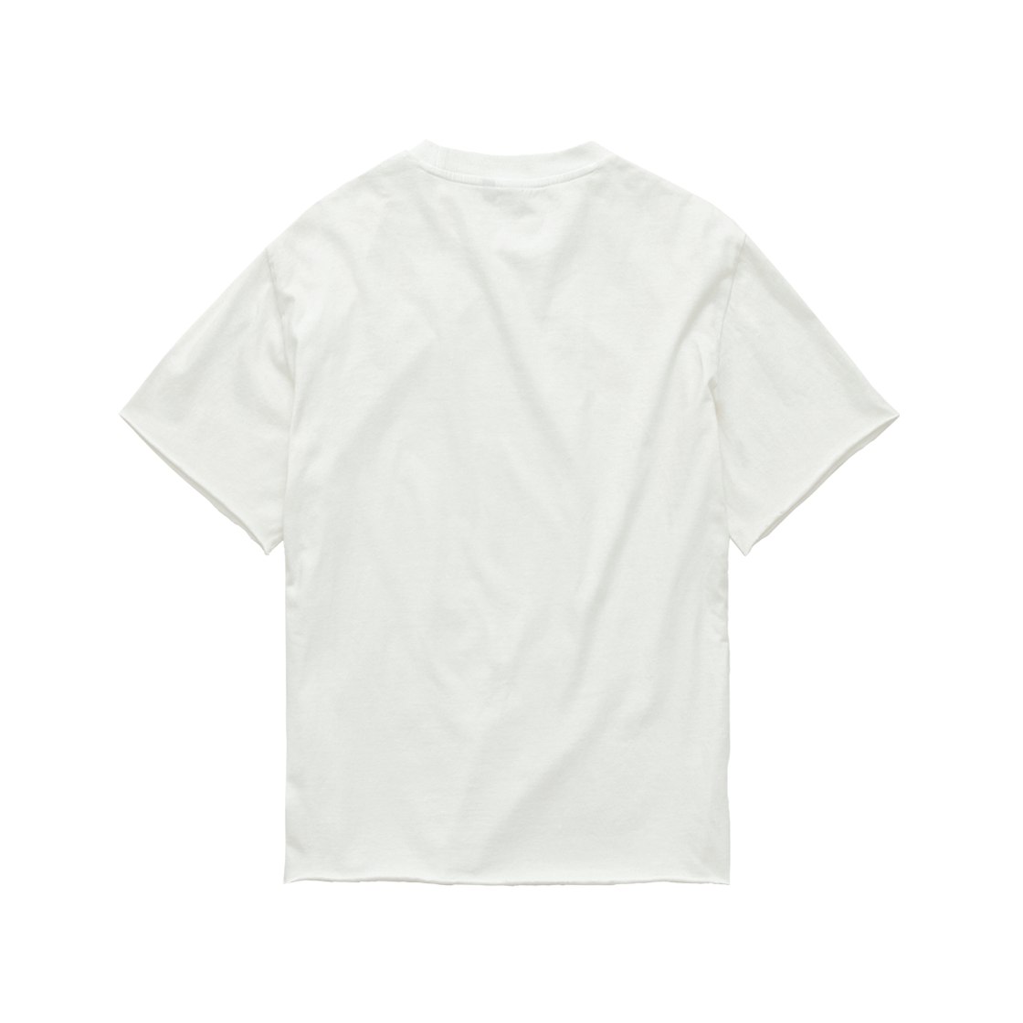 폴리테루 1/2 그래픽 티셔츠 '매들리' 로우 컷 워시드 화이트(Polyteru 1/2 Graphic T-Shirt 'Madly' Raw Cut Washed White) - 2