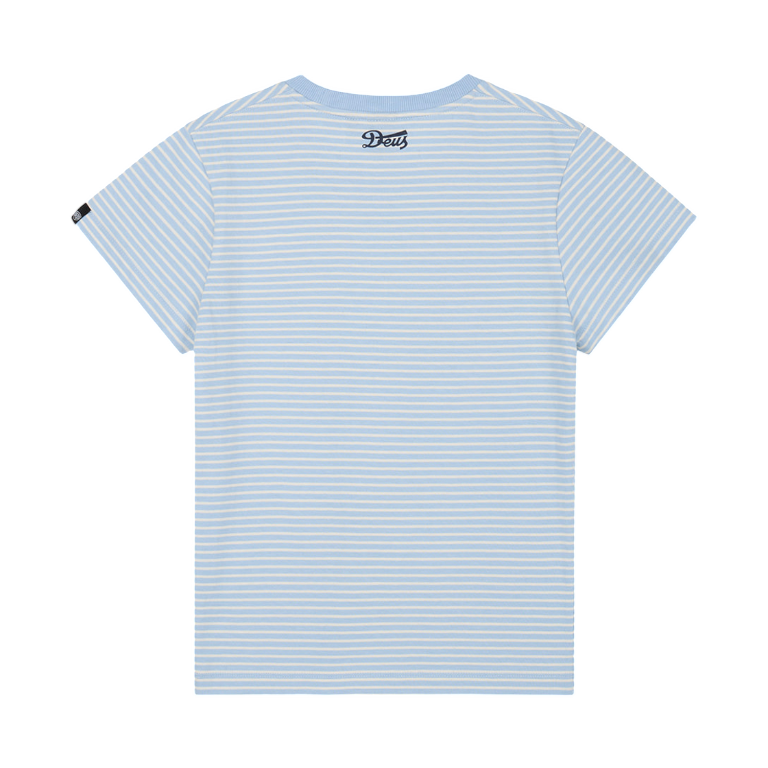 (W) 데우스 엑스 마키나 에브리데이 스트라이프 티셔츠 라이트 블루((W) Deus Ex Machina Everyday Stripe T-Shirt Light Blue) - 2