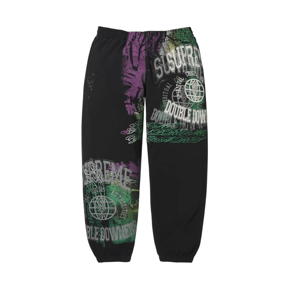 - Supreme Overprint Sweatpant Black - 26SS