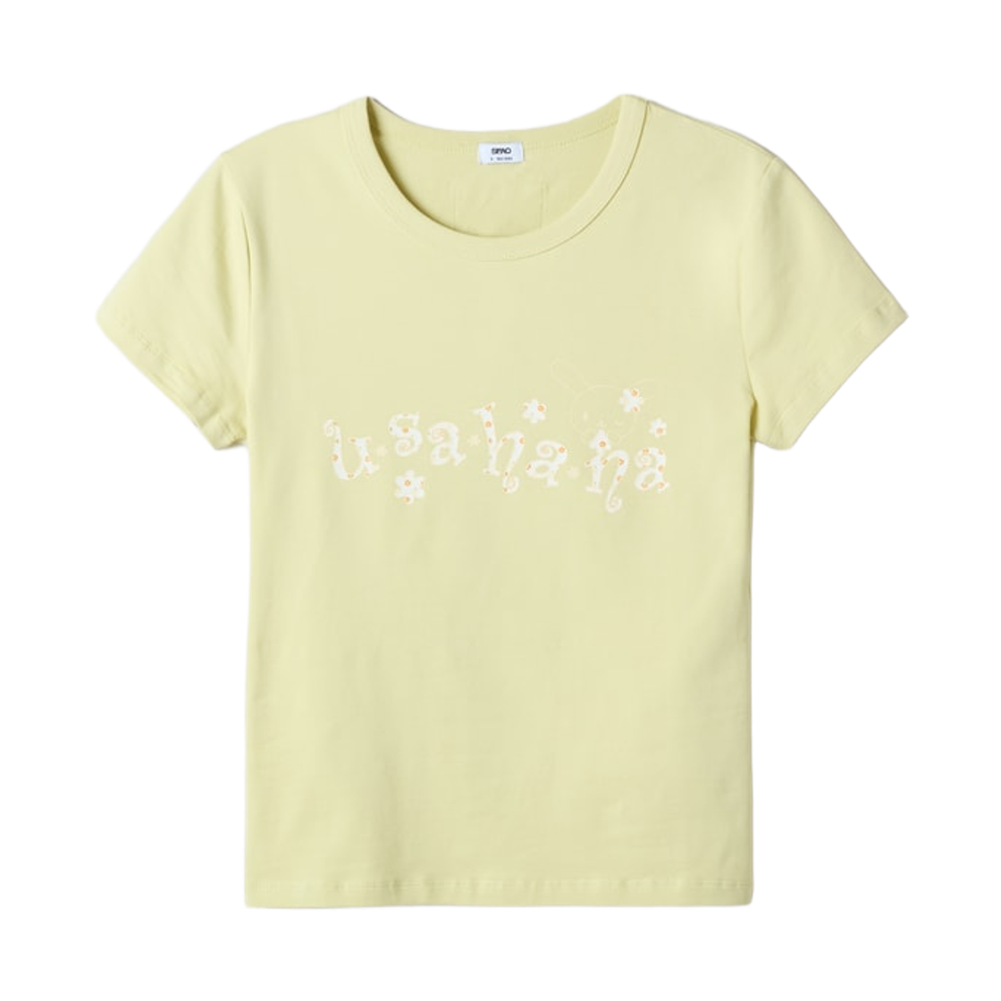 SPRLG37U45 Spao x Sanrio Characters Usahana Slim Fit Short Sleeve T-Shirt Green