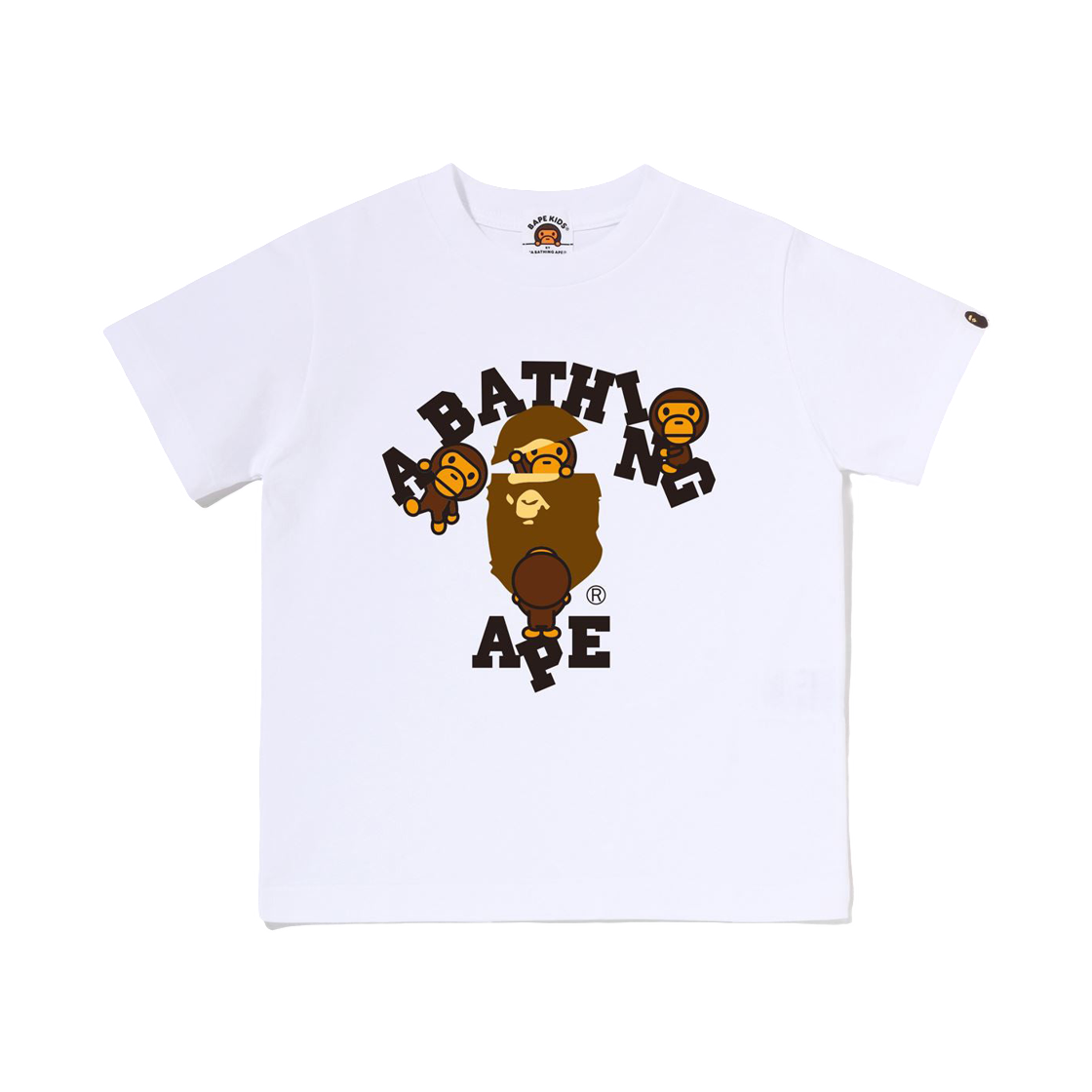 - (Kids) BAPE College Milo T-Shirt White