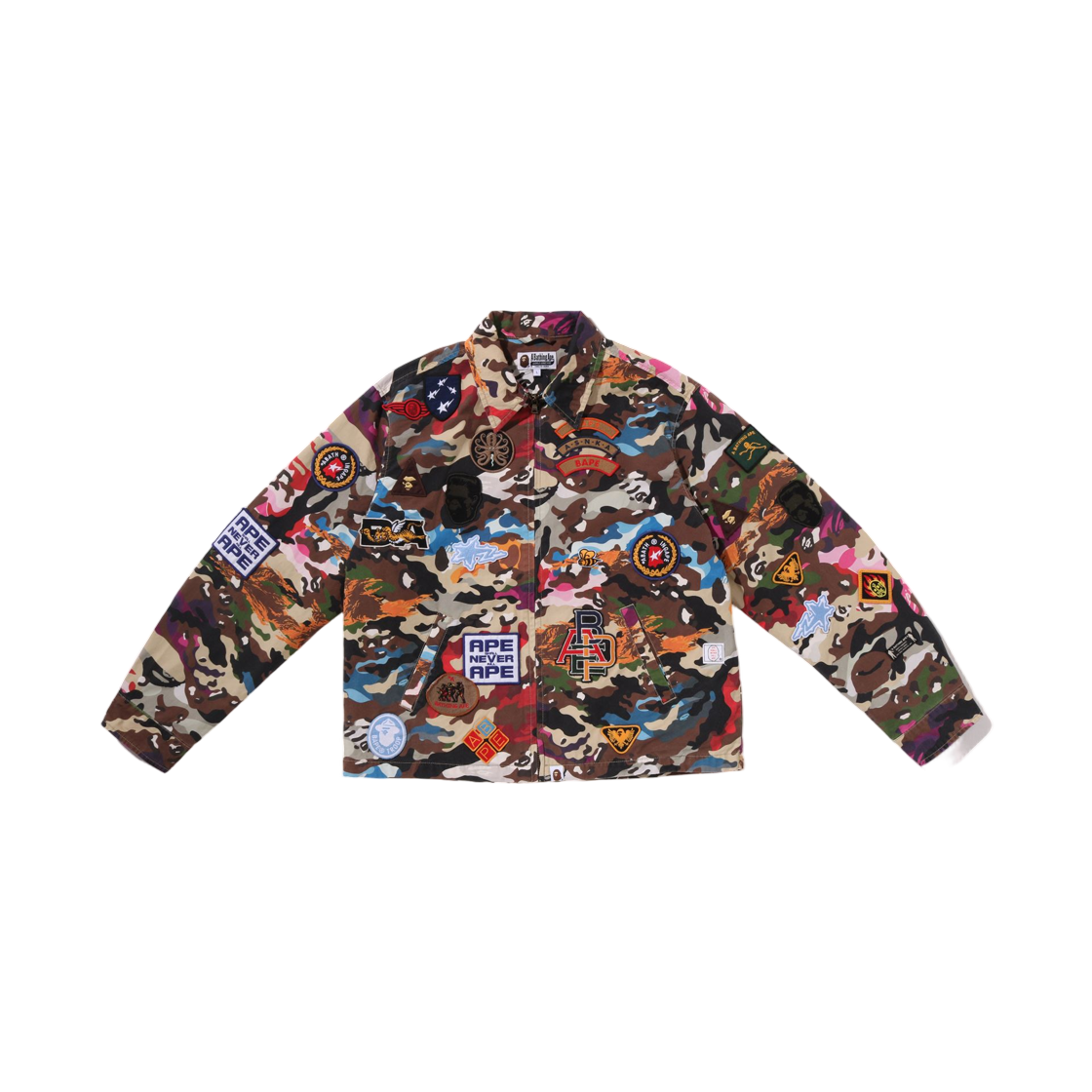 베이프 하이브리드 카모 멀티 뱃지 자켓 멀티(BAPE Hybrid Camo Multi Badge Jacket Multi) - 2