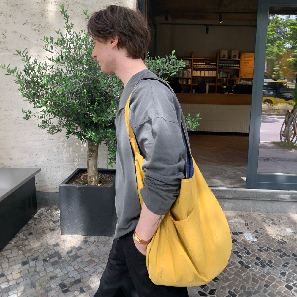 하아카이브 리버서블 숄더백 네이비/머스타드(Hah Archive Reversible Shoulder Bag Navy / Mustard) - 2