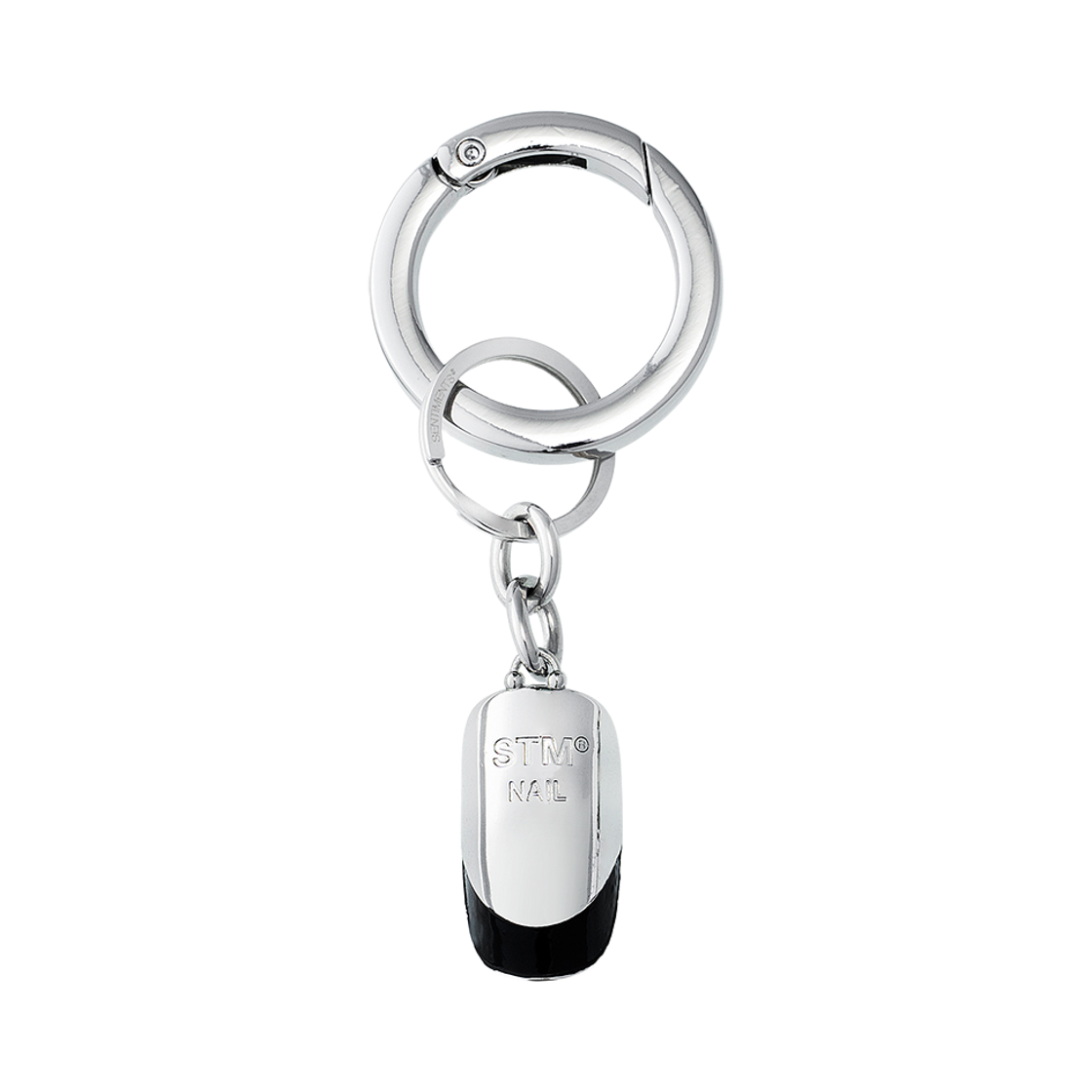 NO740S Sentiments No.740 Round Key Ring Silver