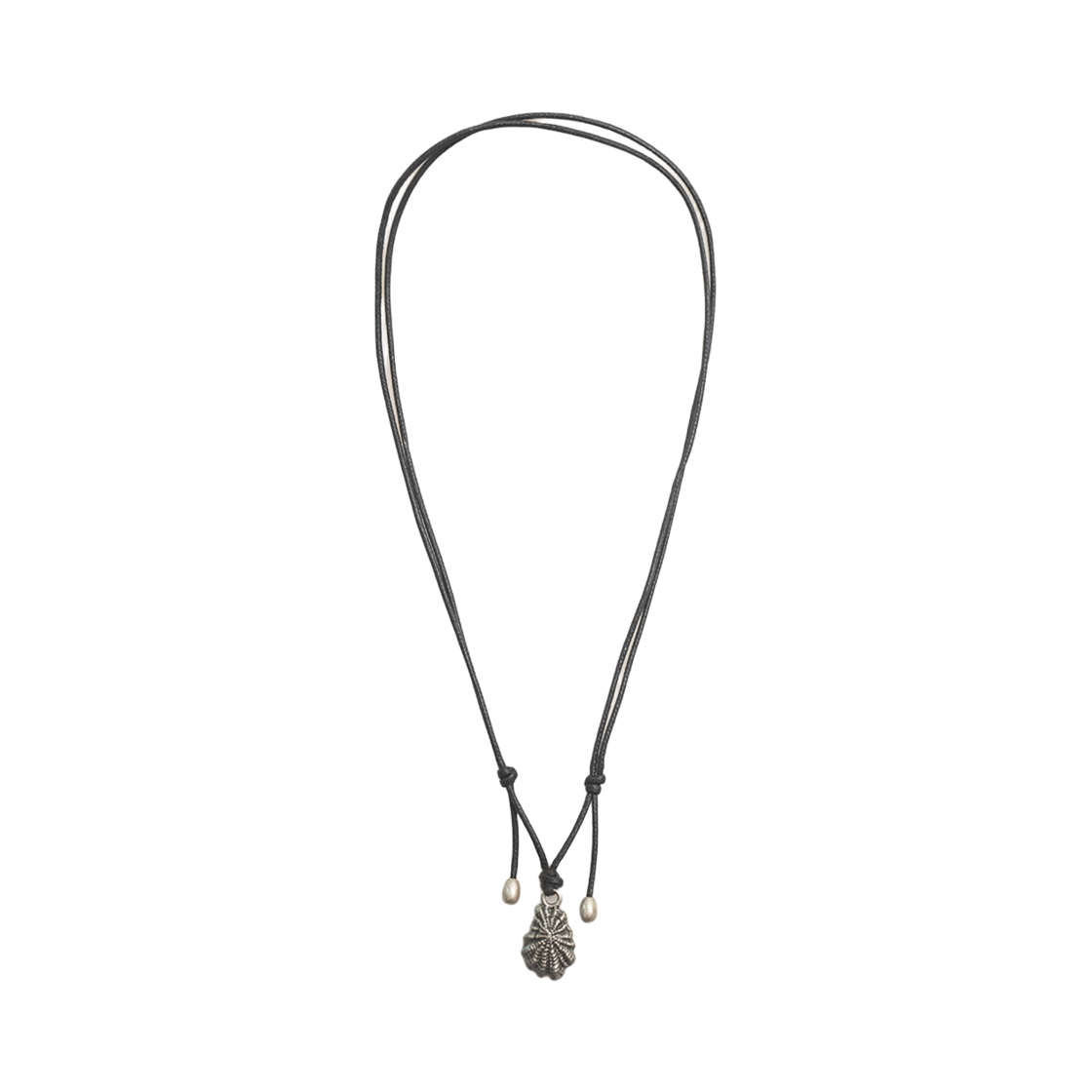토우토우아카이브 오이스터 참 목걸이 실버 블랙(TOWTOW.ARCHIVE Oyster Charm Necklace Silver Black) - 2