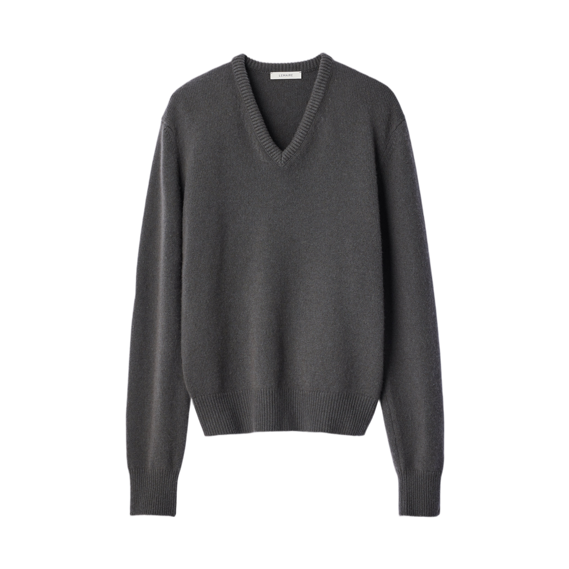 PO0044-LK1062-502 Lemaire V-Neck Sweater in Cashmere Stone