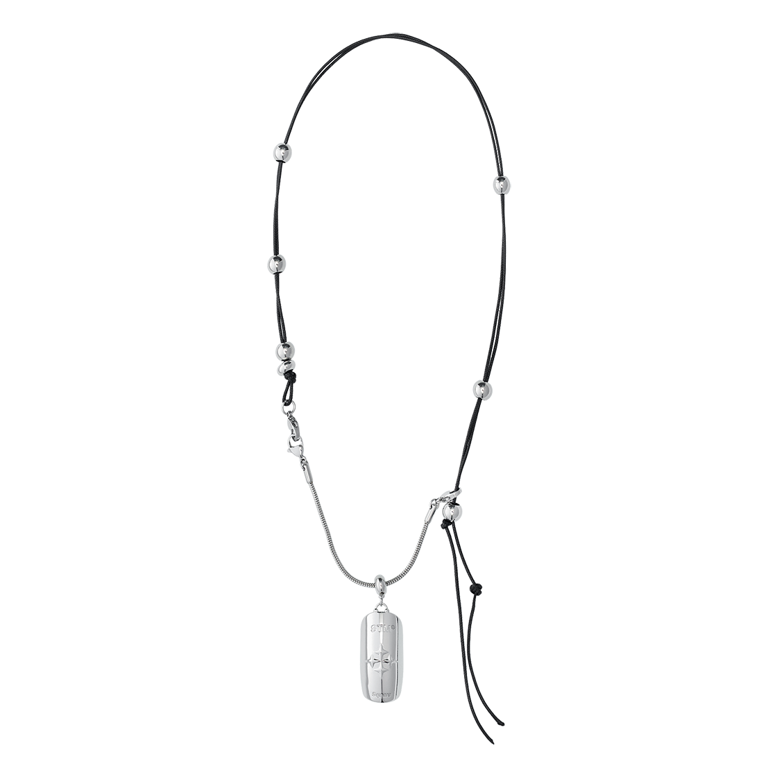 센티멍 넘버 753 스퀘어 네크리스 실버(Sentiments No.753 Square Necklace Silver)
