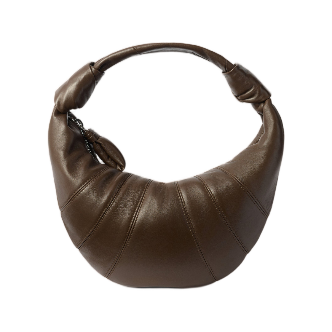 BG0125-LL095-442 Lemaire Mini Fortune Croissant Bag in Leather Otter