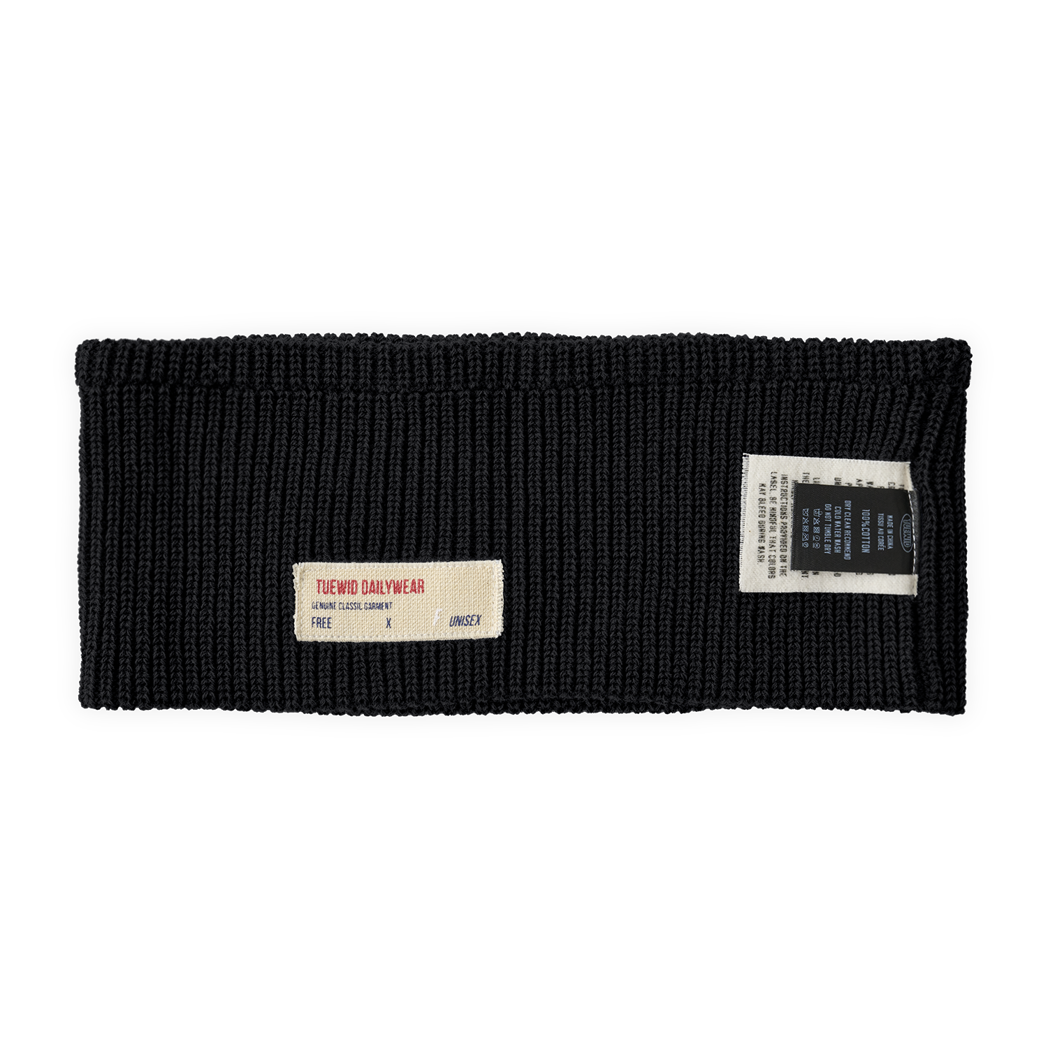 투위드 트쉬스트 코튼니트헤드밴드 블랙(Tuewid High-Twist Washed Cotton Knit Headband Black) - 4