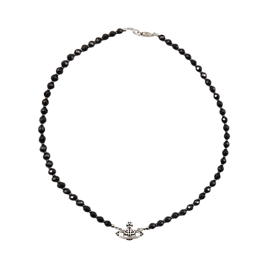 6303002I-02P684 Vivienne Westwood Man. Messaline Choker Black Sliver