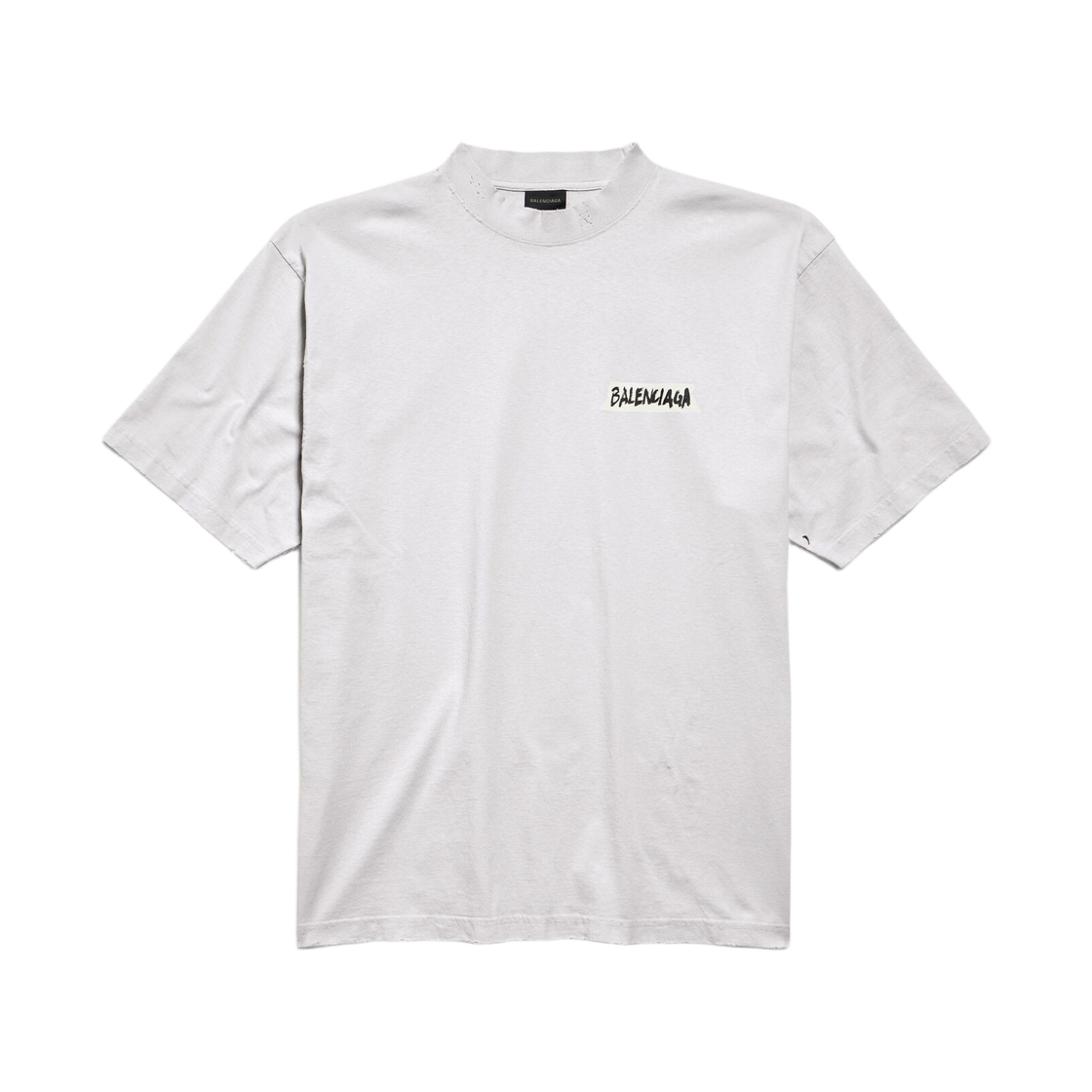 764235TTVL69012 Balenciaga Masking Tape Medium Fit T-Shirt Dirty White
