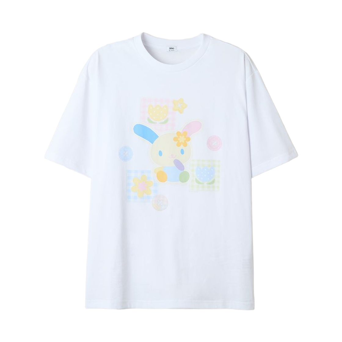 SPRLG37U44 Spao x Sanrio Characters Usahana Short Sleeve T-Shirt White