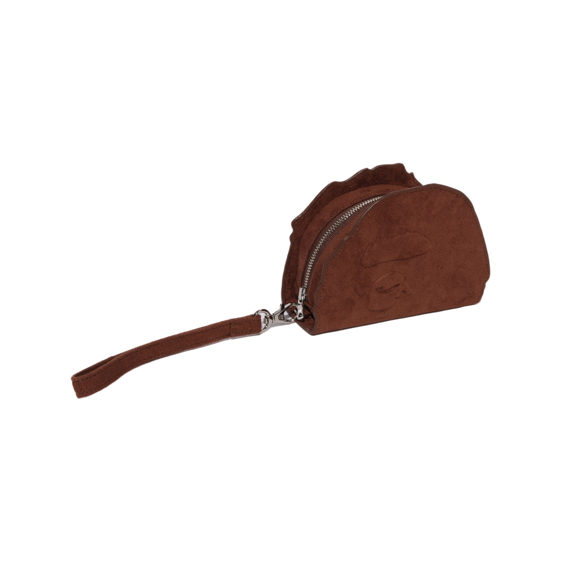 베이프 에이프 헤드 스웨이드 엠보스 파우치 브라운(BAPE Ape Head Suede Embossed Pouch Brown) - 1