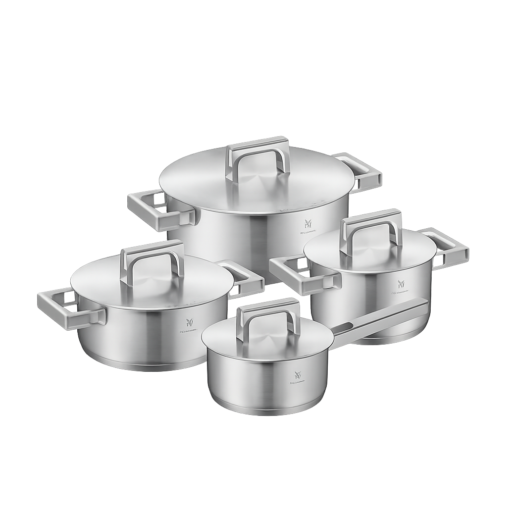 WMF 얼티밋 쿨+ 4종세트(16H,20L,24L,16편수)(WMF Ultimate Cool+ 4‑Piece Set (16cm High Pot, 20cm Low Pot, 24cm Low Pot, 16cm Saucepan))