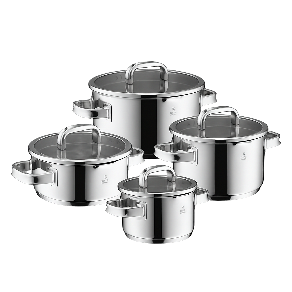 WMF 펑션 4 어드밴스드 4종세트(16H,20L,20H,24H)(WMF Function 4 Advanced 4‑Piece Set (16cm High Pot, 20cm Low Pot, 20cm High Pot, 24cm High Pot))