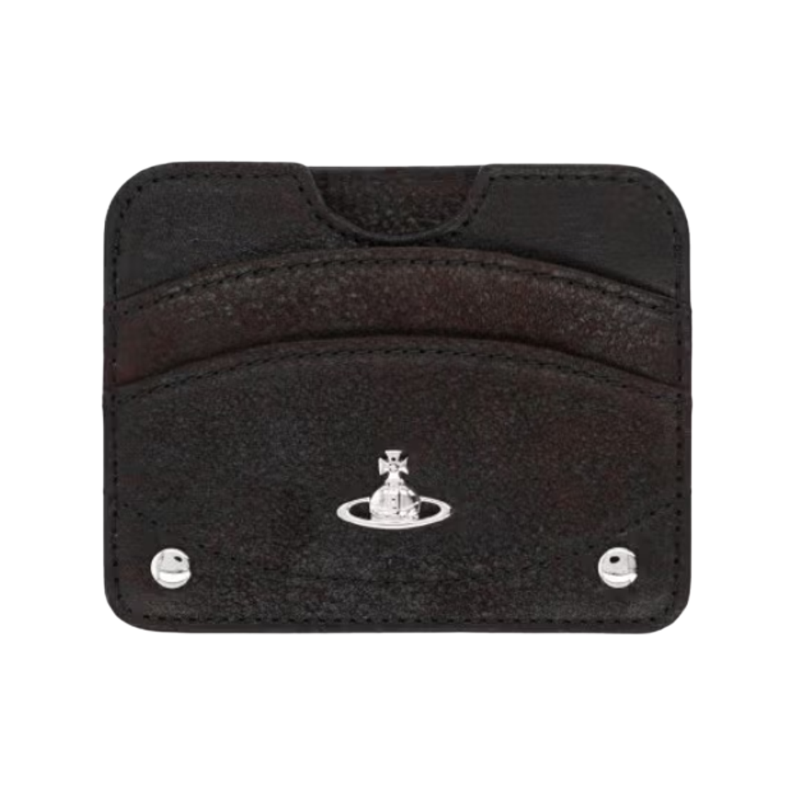 5402000VU-L00BK-D402 Vivienne Westwood Vintage Half Moon Card Holder Dark Brown
