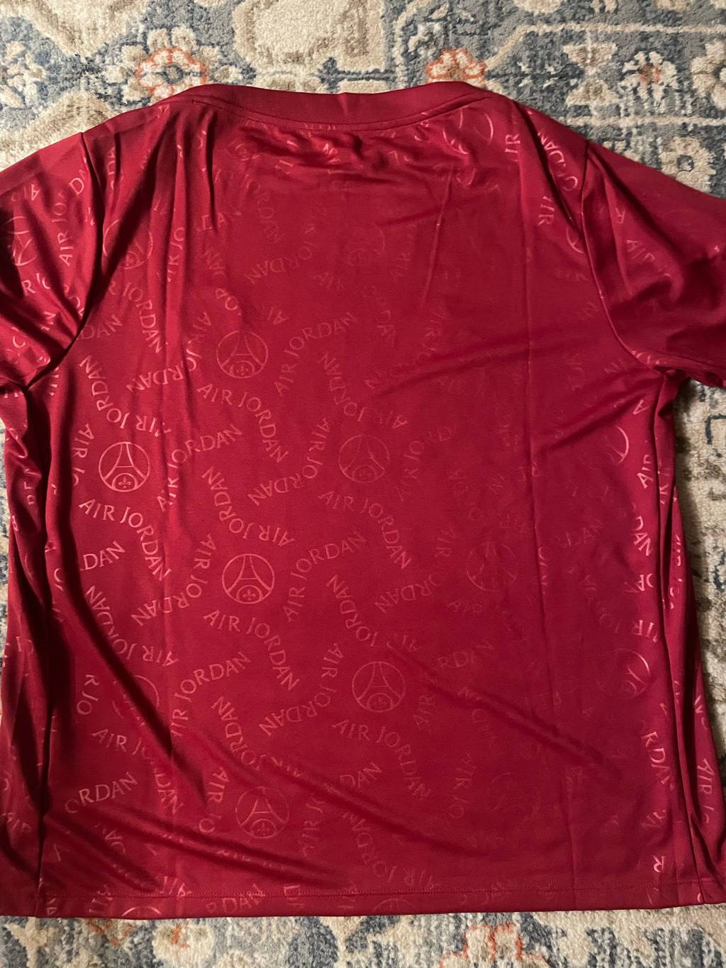 Jordan x Paris Saint-Germain Academy Pro Fourth Dri-Fit Football Pre-Match Top Wings Jordan Red Phantom (Non Marking Ver.) 착용 스타일 - 7