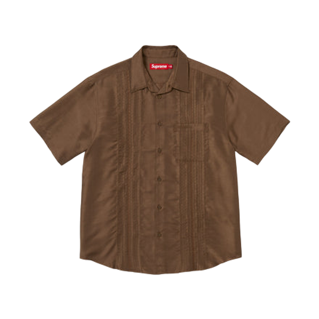 - Supreme Pintuck S/S Shirt Brown - 26SS