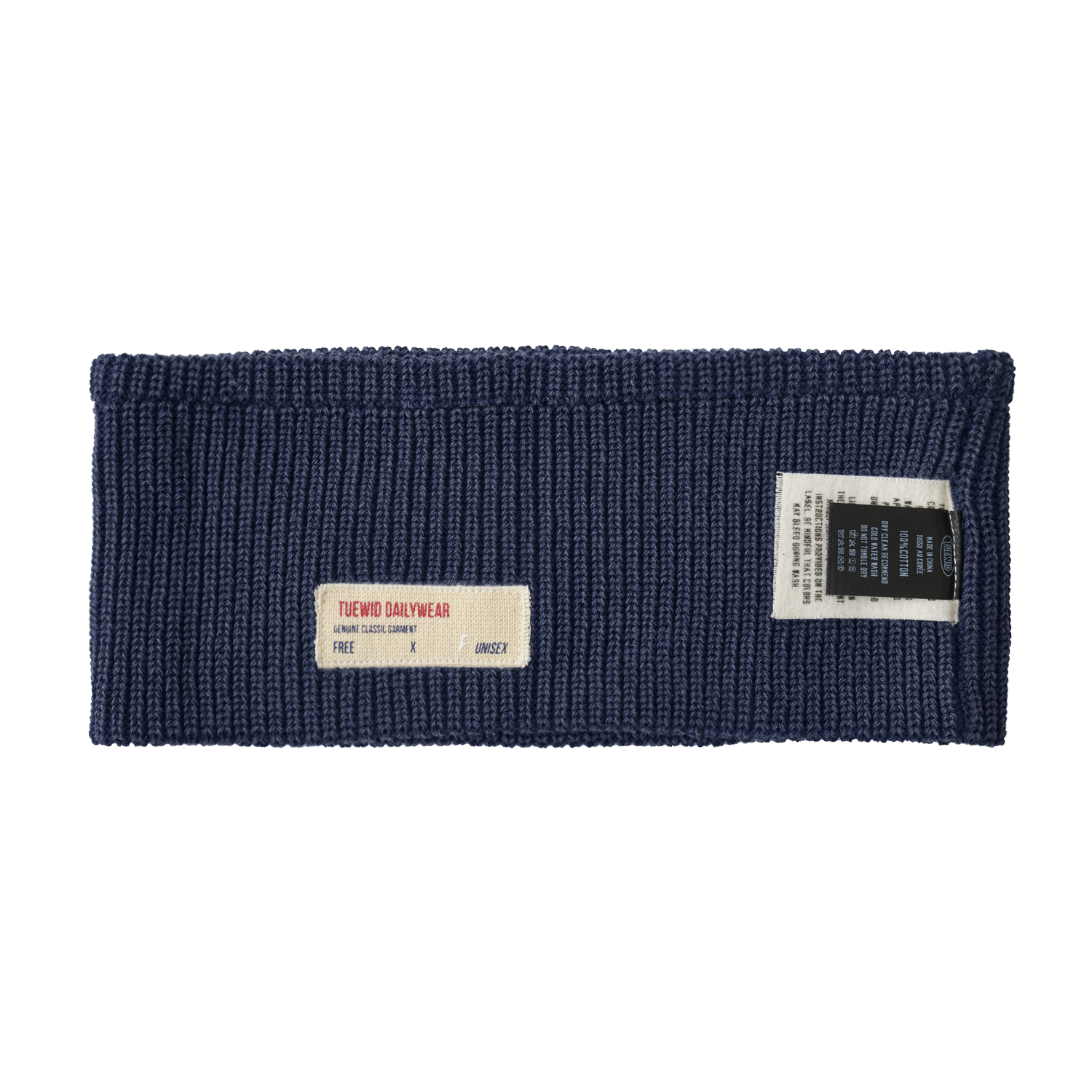투위드 트쉬스트 코튼니트 헤드밴드 네이비(Tuewid High-Twist Washed Cotton Knit Headband Navy) - 4