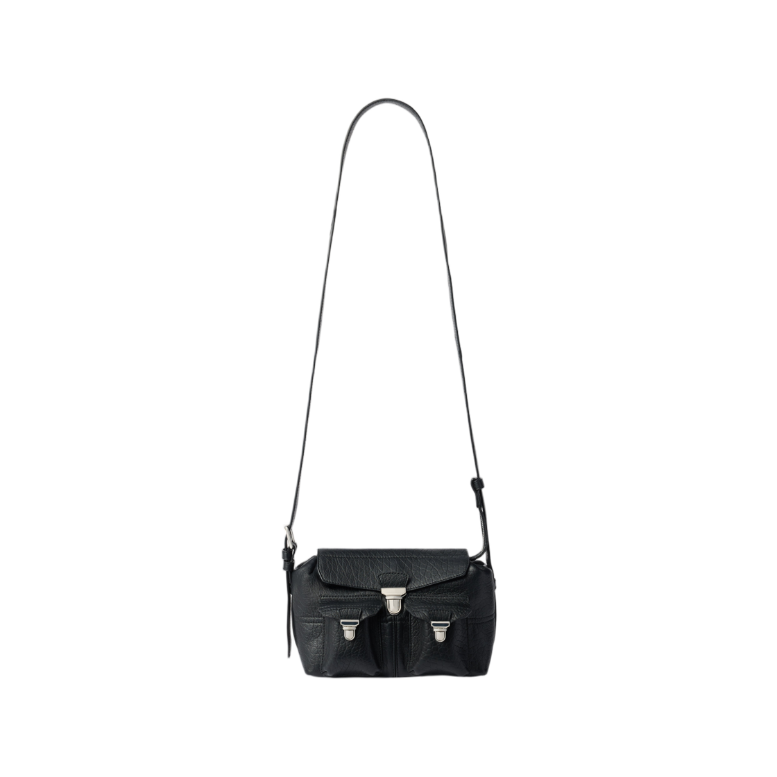 BG0240-LL0191-999 Lemaire Mini Soft Gear Bag in Bubble Lambskin Black