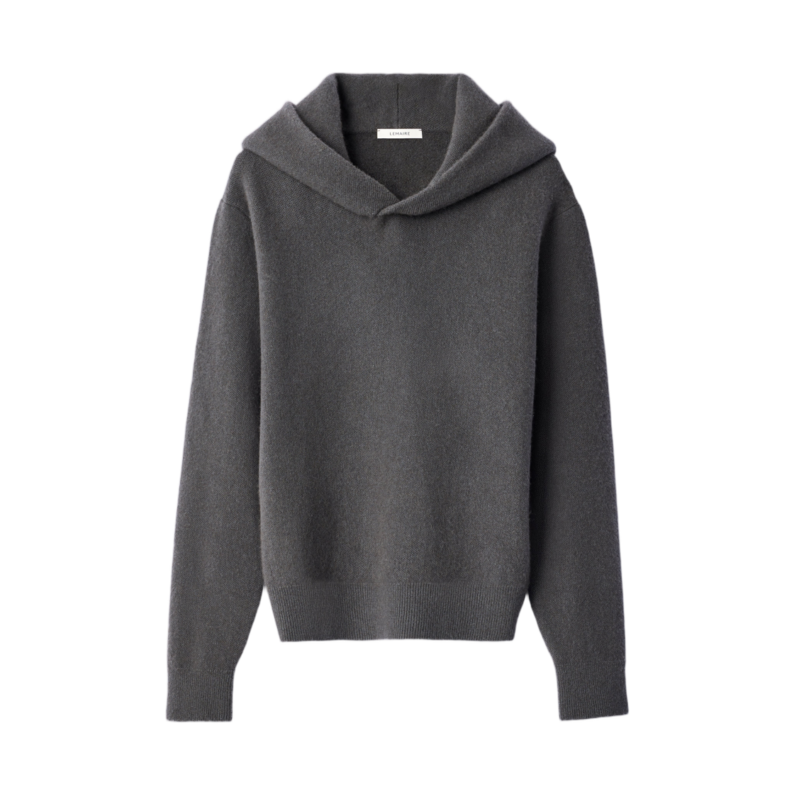 PO0043-LK1062-502 Lemaire Hooded Sweater in Cashmere Stone