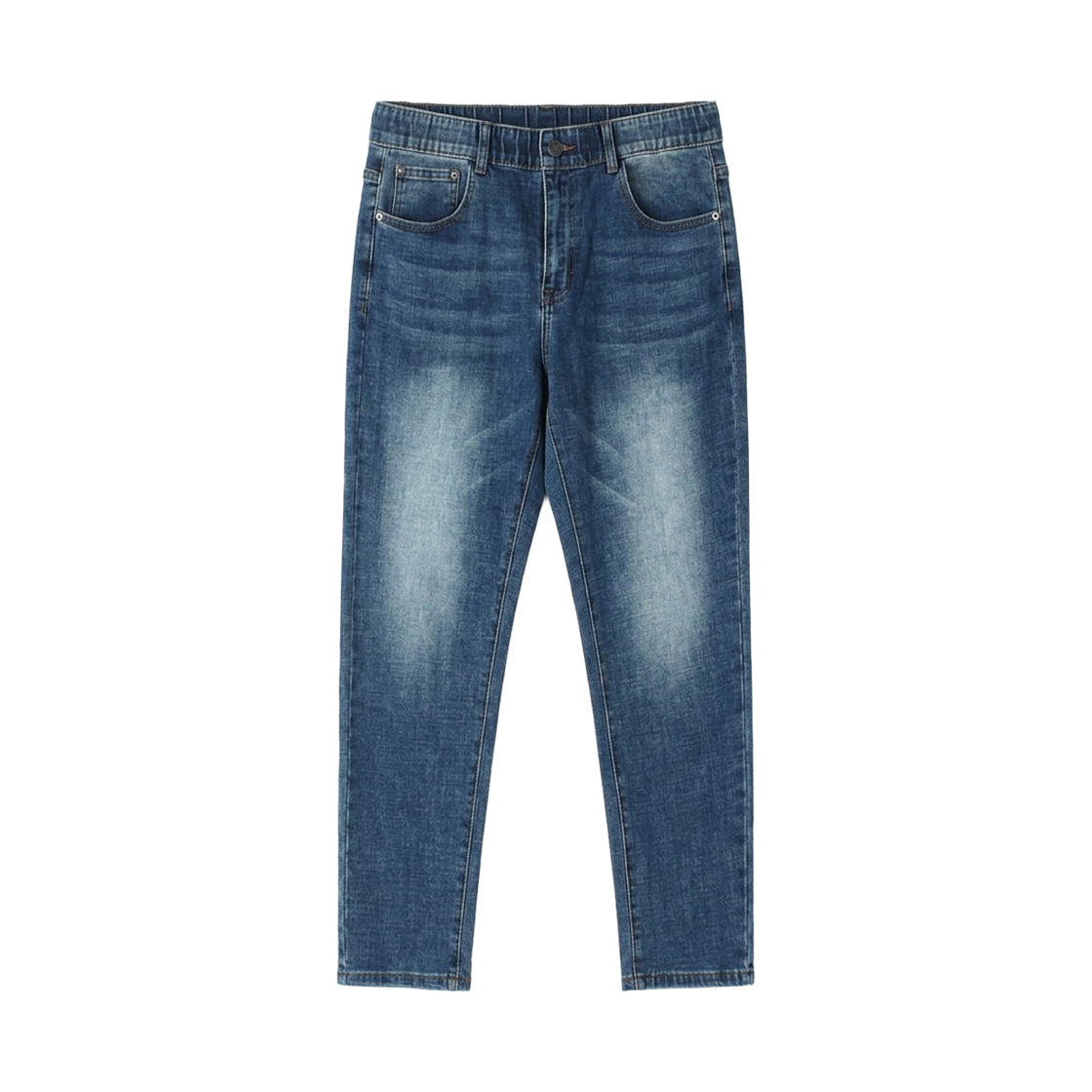 지크립 히든밴딩 스판 크롭 청바지 블루(GCLIP Hidden Banding Spandex Cropped Jeans Blue)