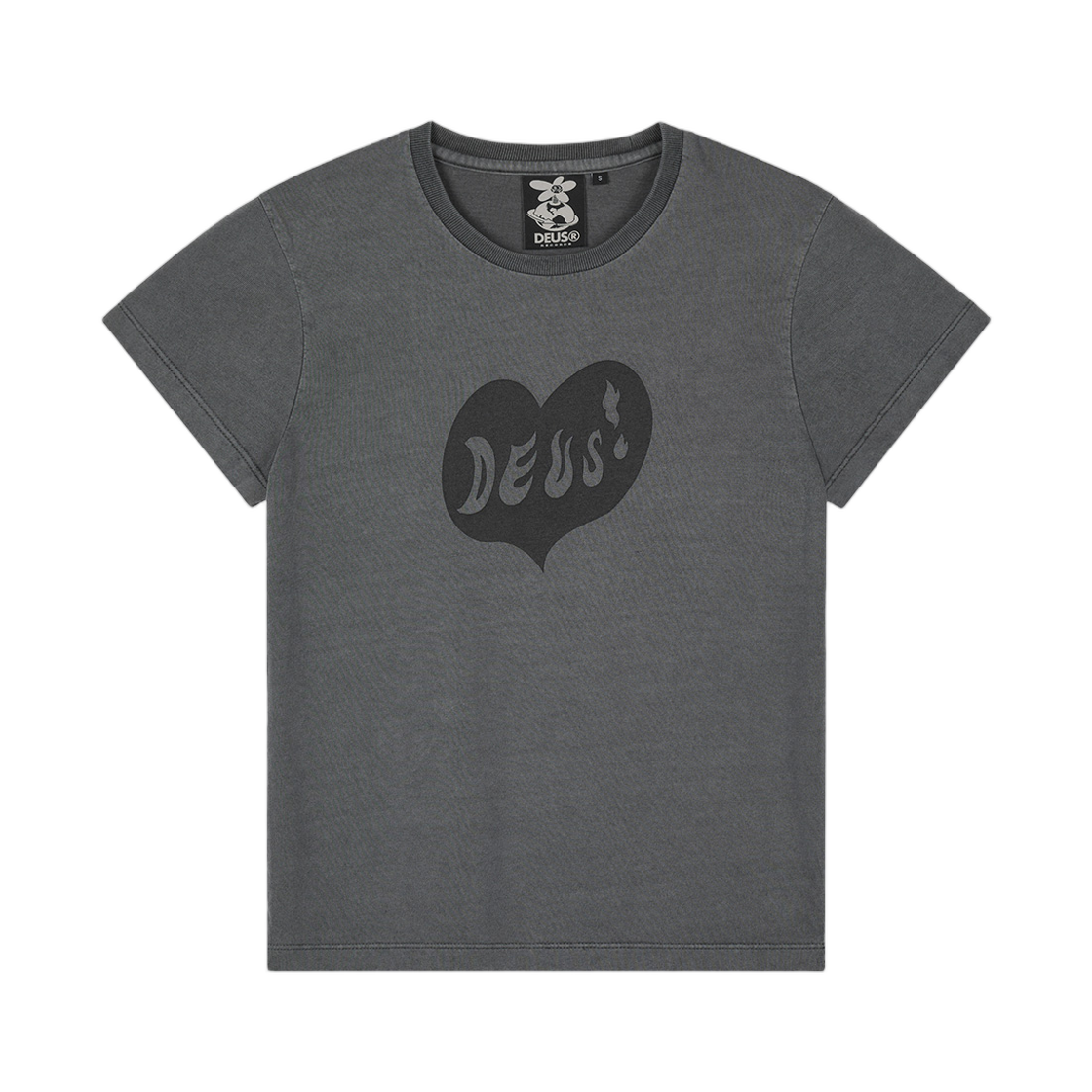 - (W) Deus Ex Machina Dyed Deep Heart T-Shirt Charcoal