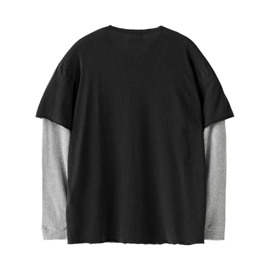 투위드 서머 와플 디스트레스 와플 롱슬리브(Tuewid Summer Distressed Waffle Trim T-shirts In Washed) - 2