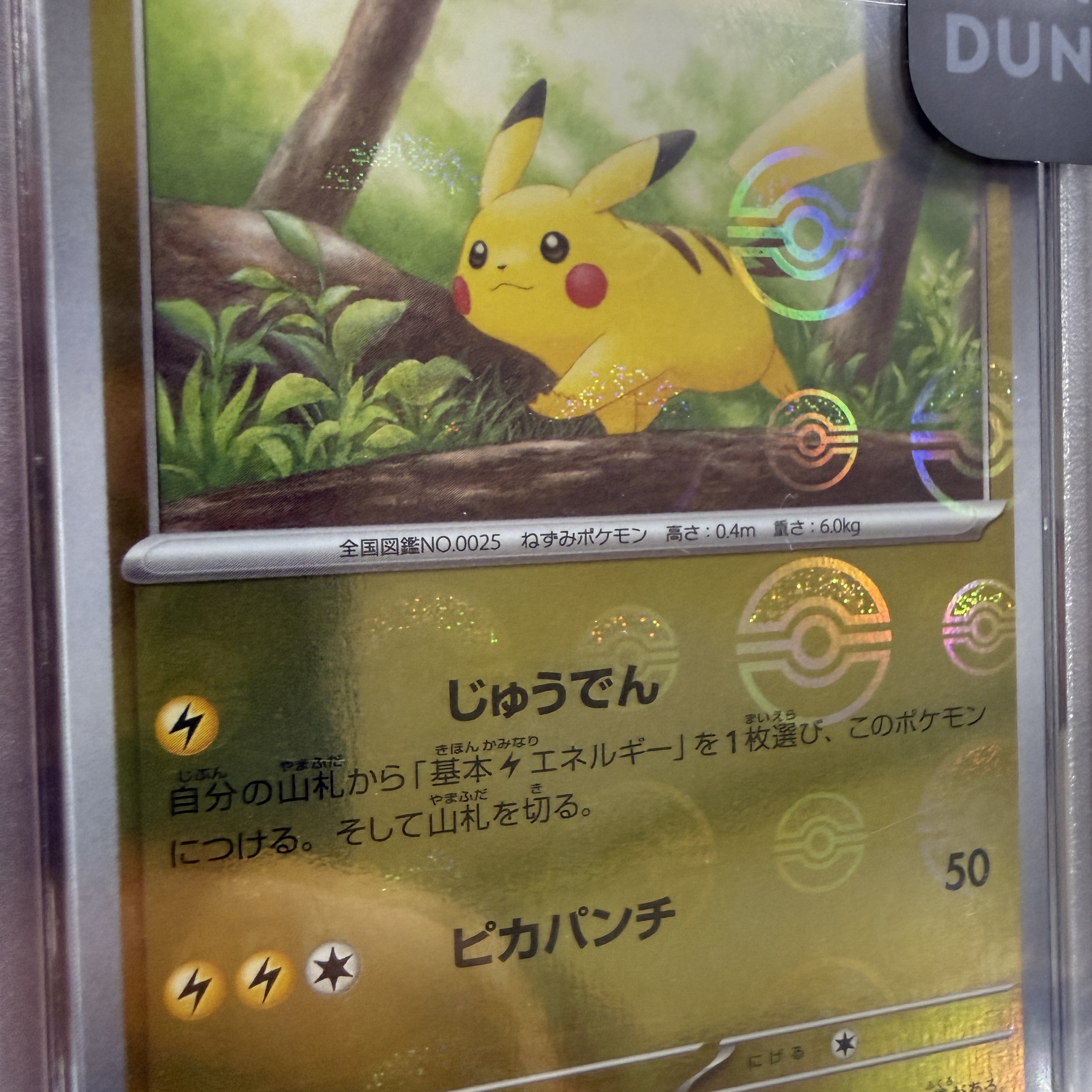 Pokemon TCG Pikachu C Monsterball Mirror Pokemon Card 151 (Japanese Ver.) 착용 스타일