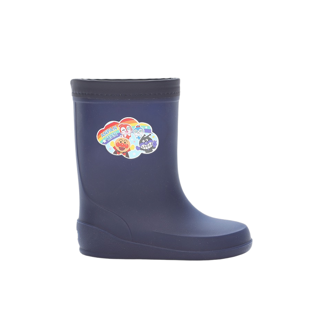 (키즈) 문스타 x 호빵맨 레인 부츠 네이비 - 2E((Kids) Moonstar x Anpanman Rain Boots Navy - 2E) - 1