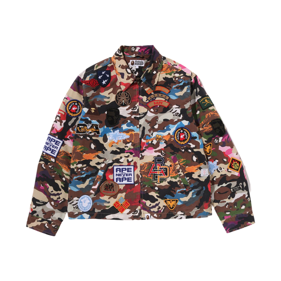 베이프 하이브리드 카모 멀티 뱃지 자켓 멀티(BAPE Hybrid Camo Multi Badge Jacket Multi) - 1
