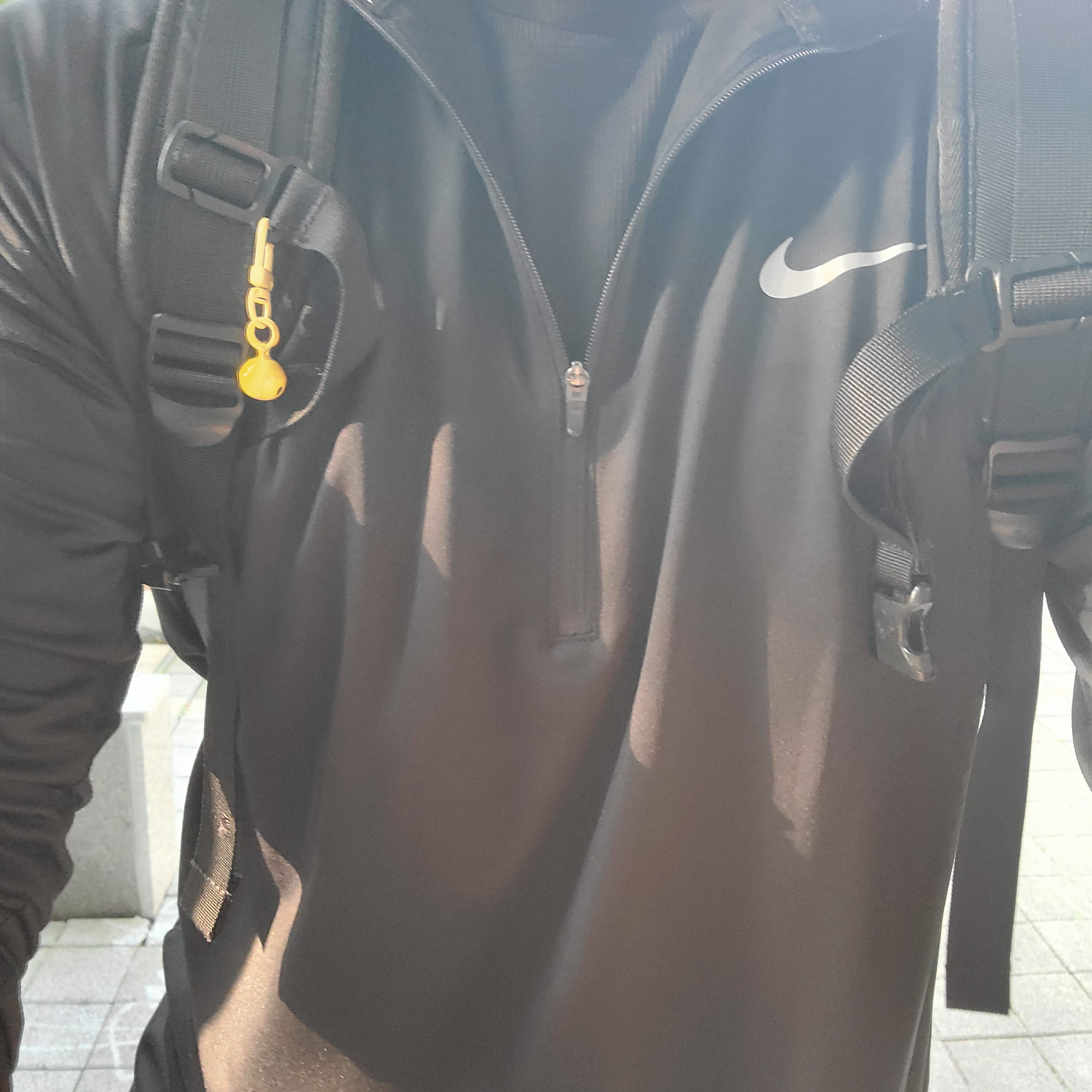 Nike Stride Dri-Fit 1/4 Zip Running Top Black- Asia 착용 스타일