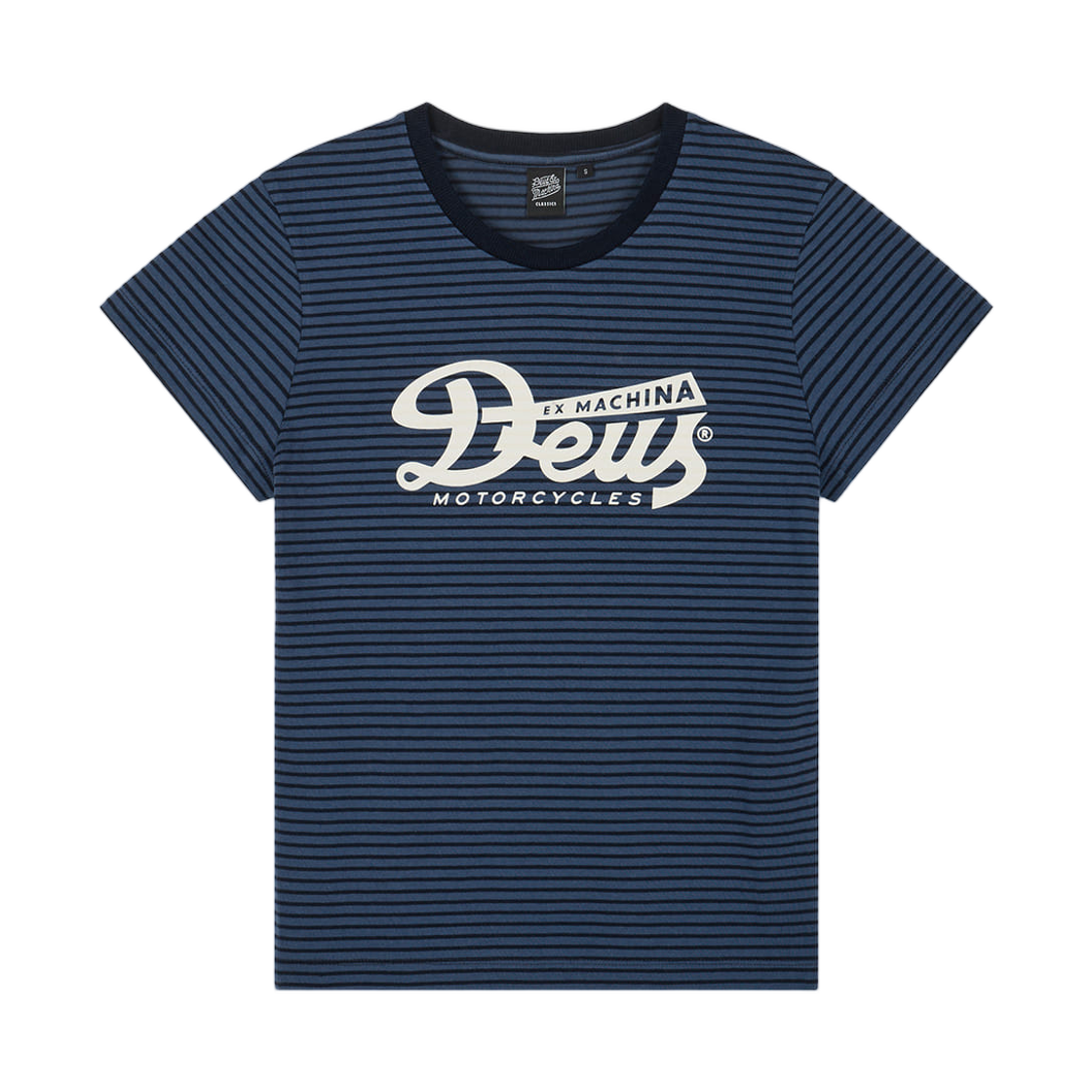 - (W) Deus Ex Machina Everyday Stripe T-Shirt Navy