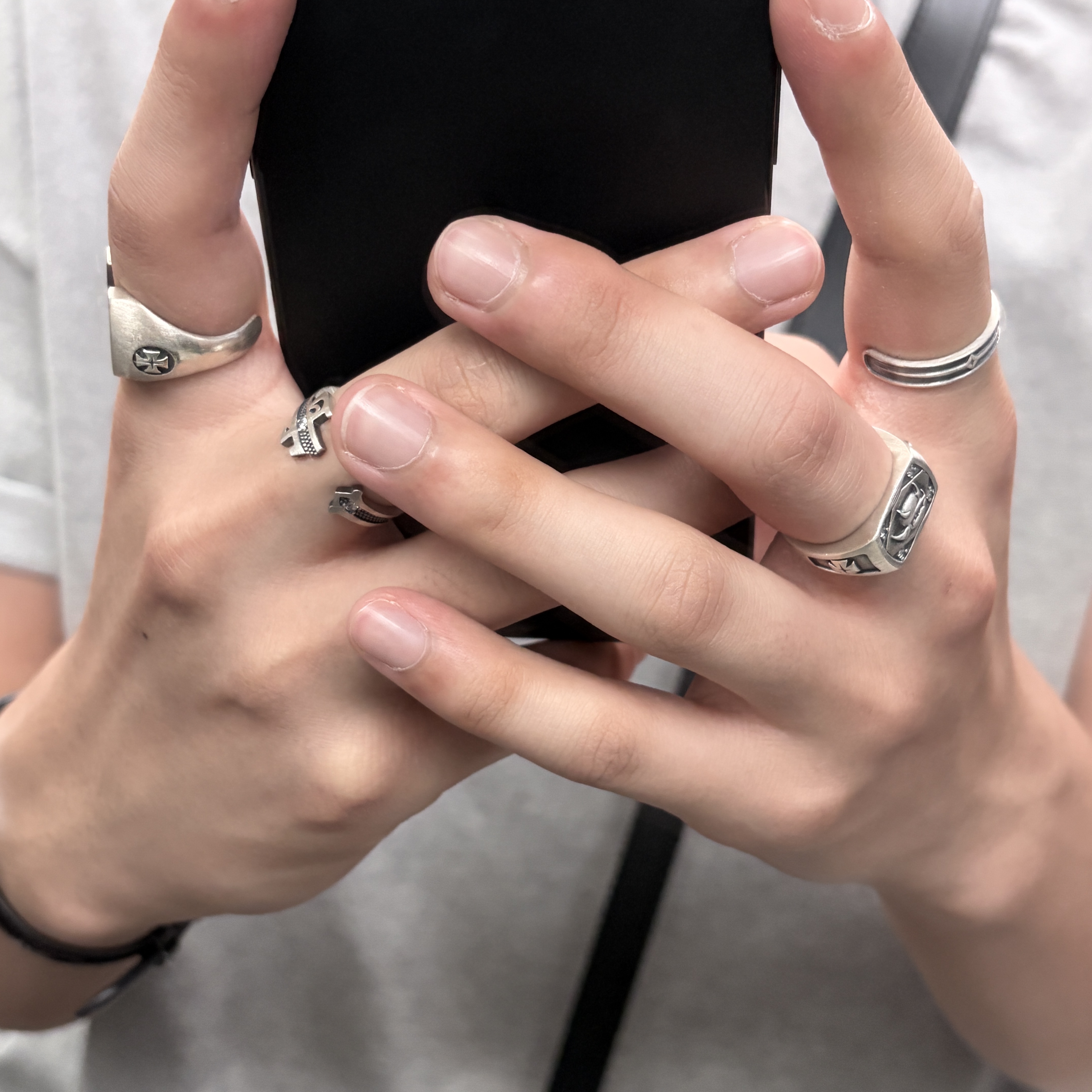 [프리오더] Polyteru 925 Silver Ring 003 Baby Devil, [프리오더] Polyteru 925 Silver Ring 007 Horse Shoe 착용 스타일