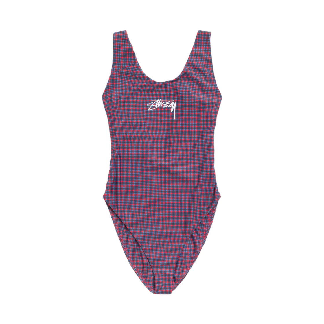 113165 Stussy Surf Stock One Piece Swimsuit Plaid