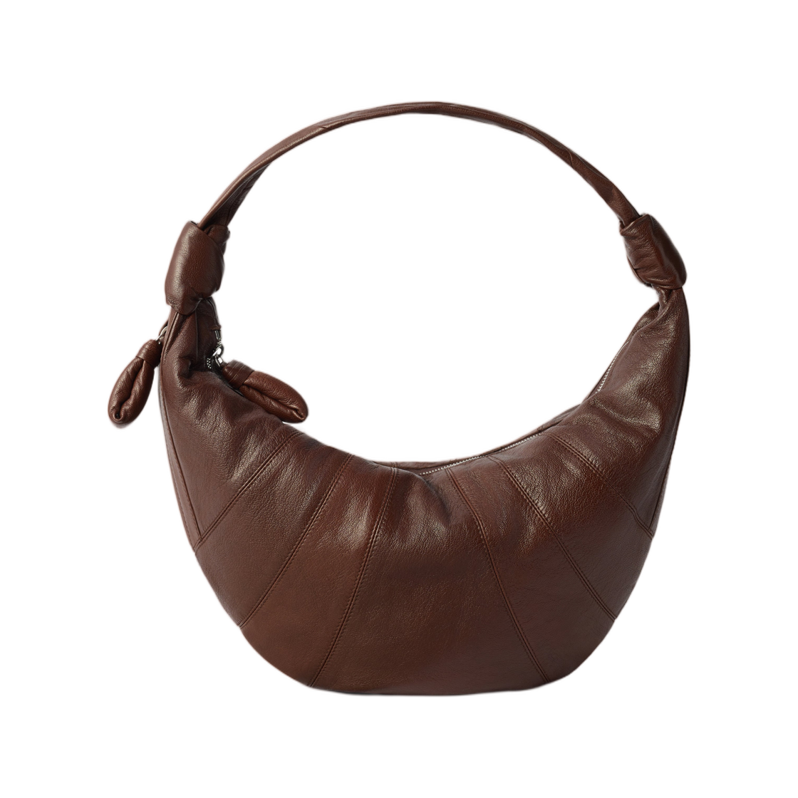 BG0238-LL0247-503 Lemaire Fortune Croissant Bag in Goat Leather Roasted Pecan